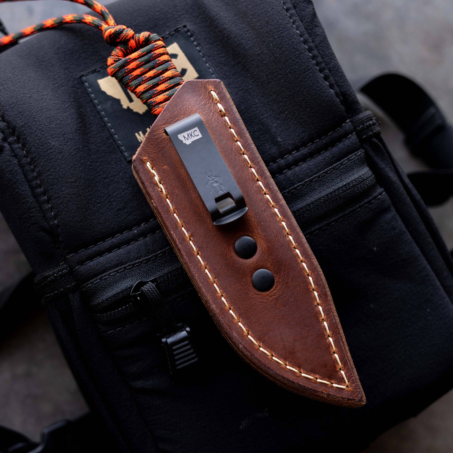 MINI STONED GOAT LEATHER SHEATH - CONCEALED POCKET CARRY