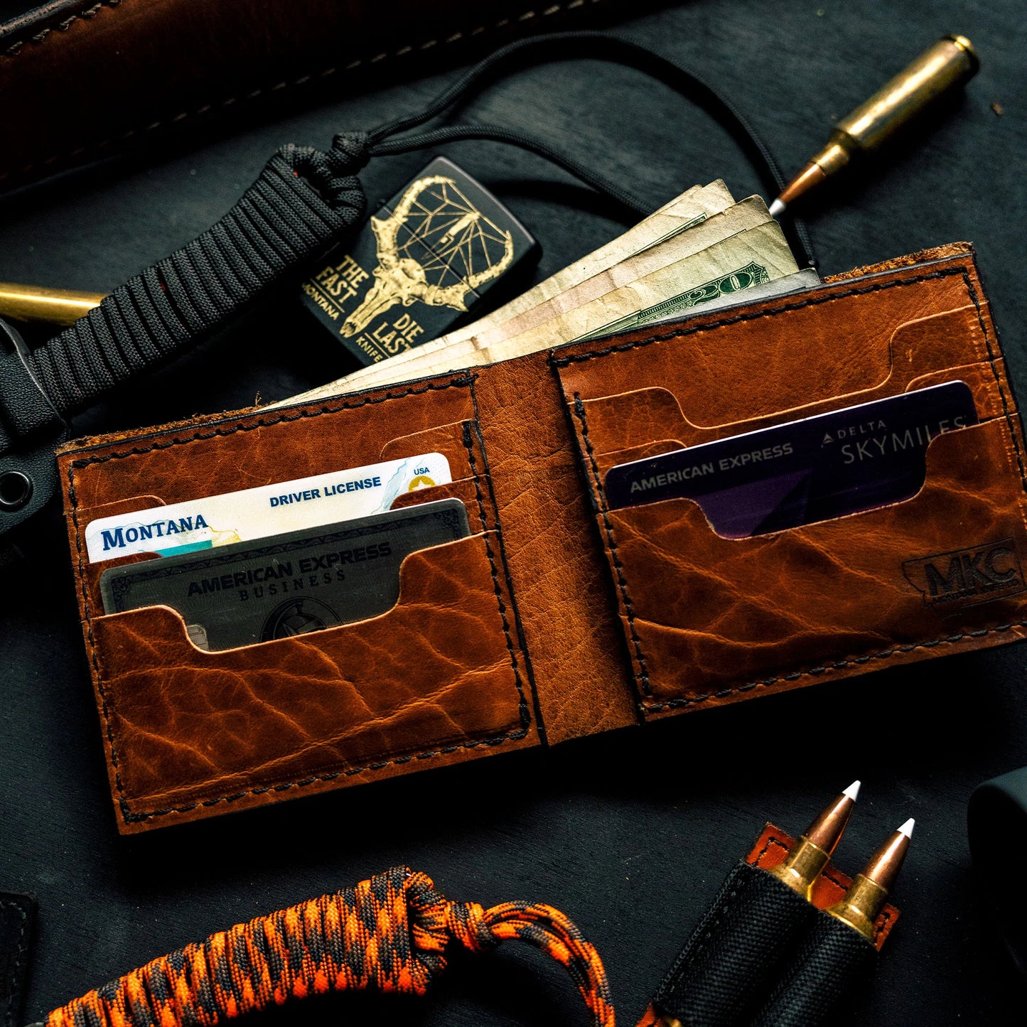 MKC BISON SKULL - LEATHER WALLET