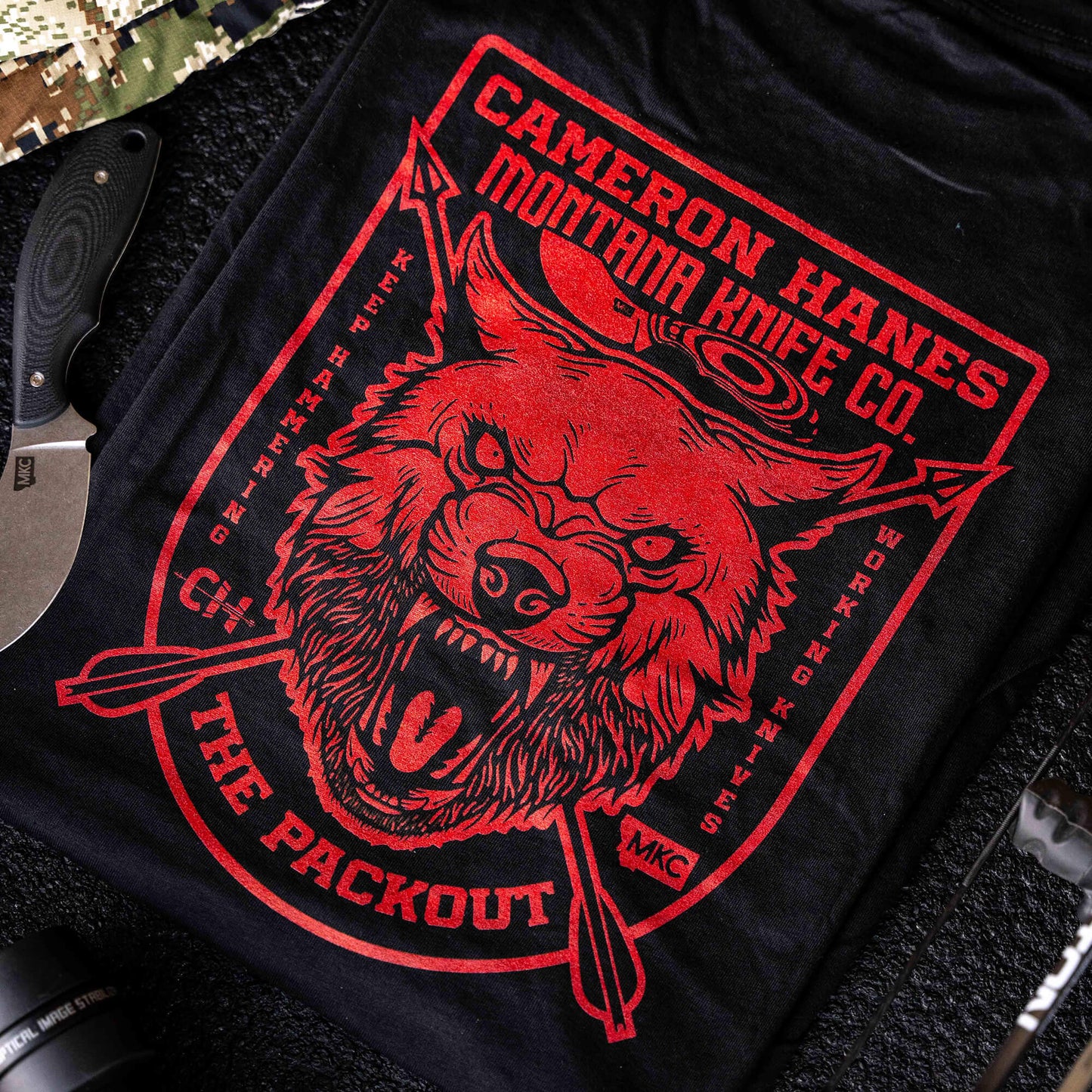 MKC X CAM HANES PACKOUT TEE - BLACK