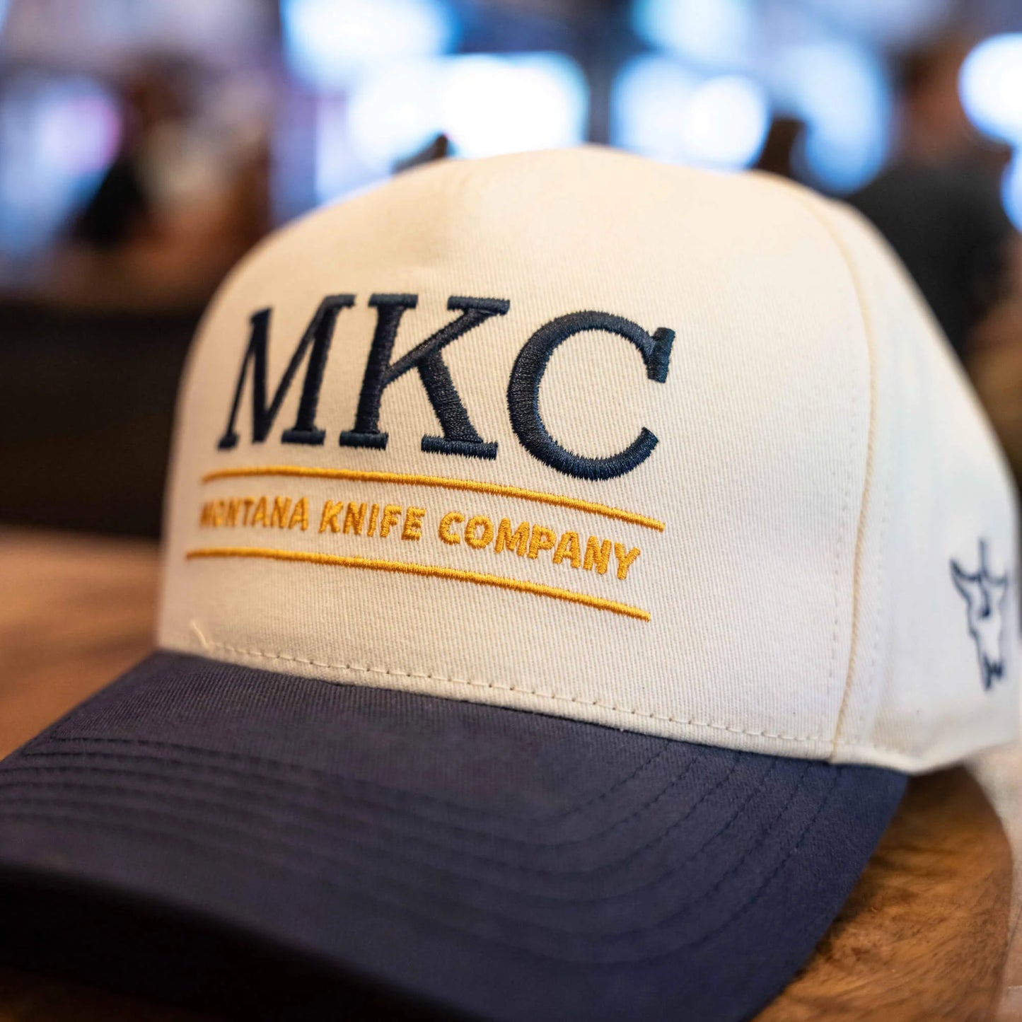 MKC UNIVERSITY HAT - IVORY/NAVY