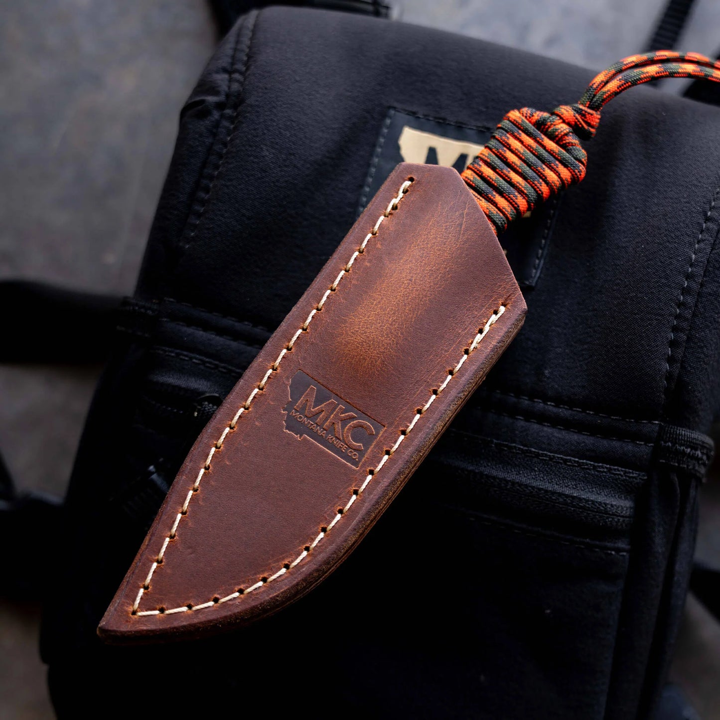 MINI STONED GOAT LEATHER SHEATH - CONCEALED POCKET CARRY