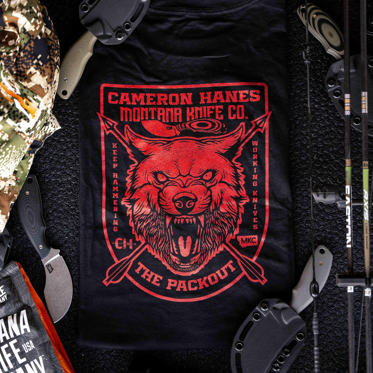 MKC X CAM HANES PACKOUT TEE - BLACK