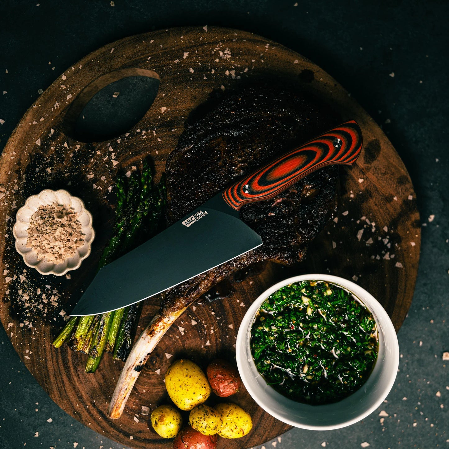 SMITH RIVER SANTOKU - ORANGE & BLACK