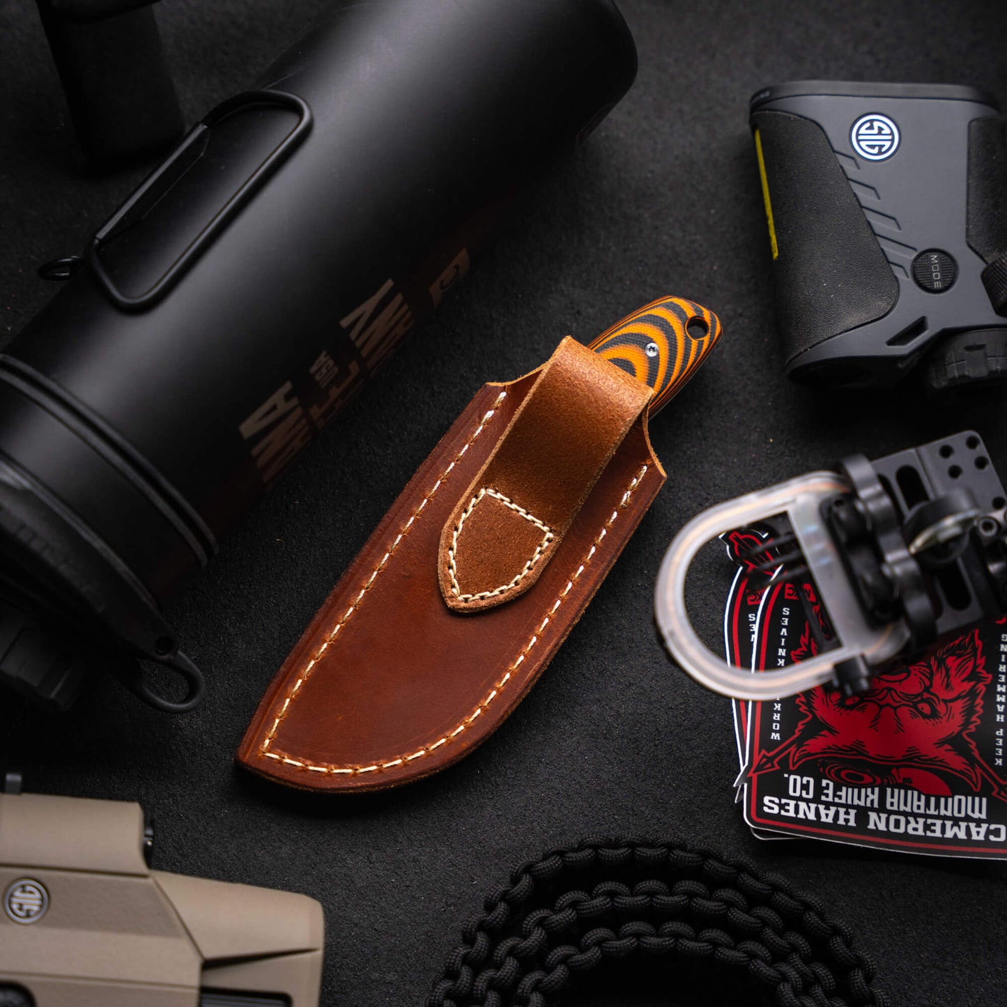 PACKOUT LEATHER SHEATH - VERTICAL BELT CARRY