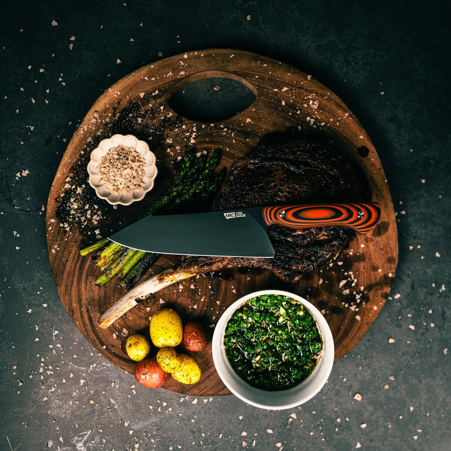 SMITH RIVER SANTOKU - ORANGE & BLACK