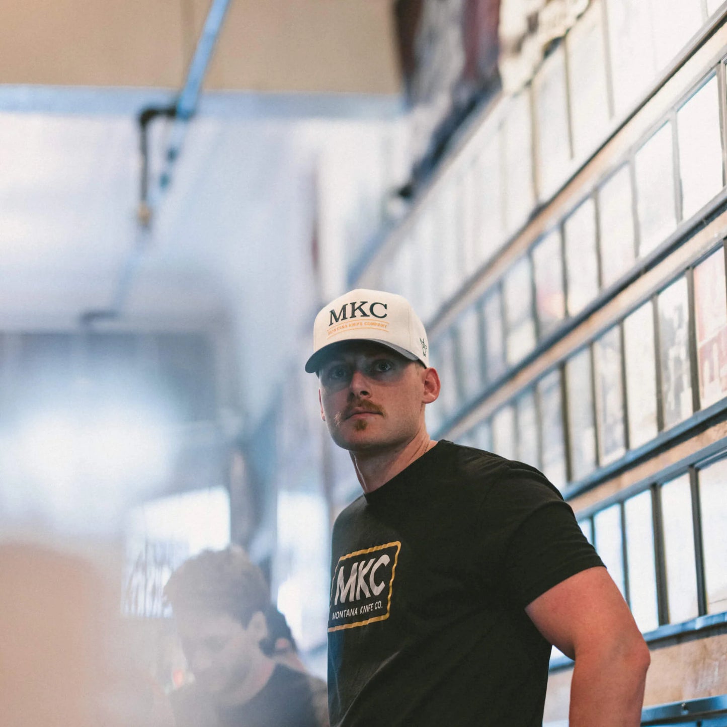 MKC UNIVERSITY HAT - IVORY/NAVY