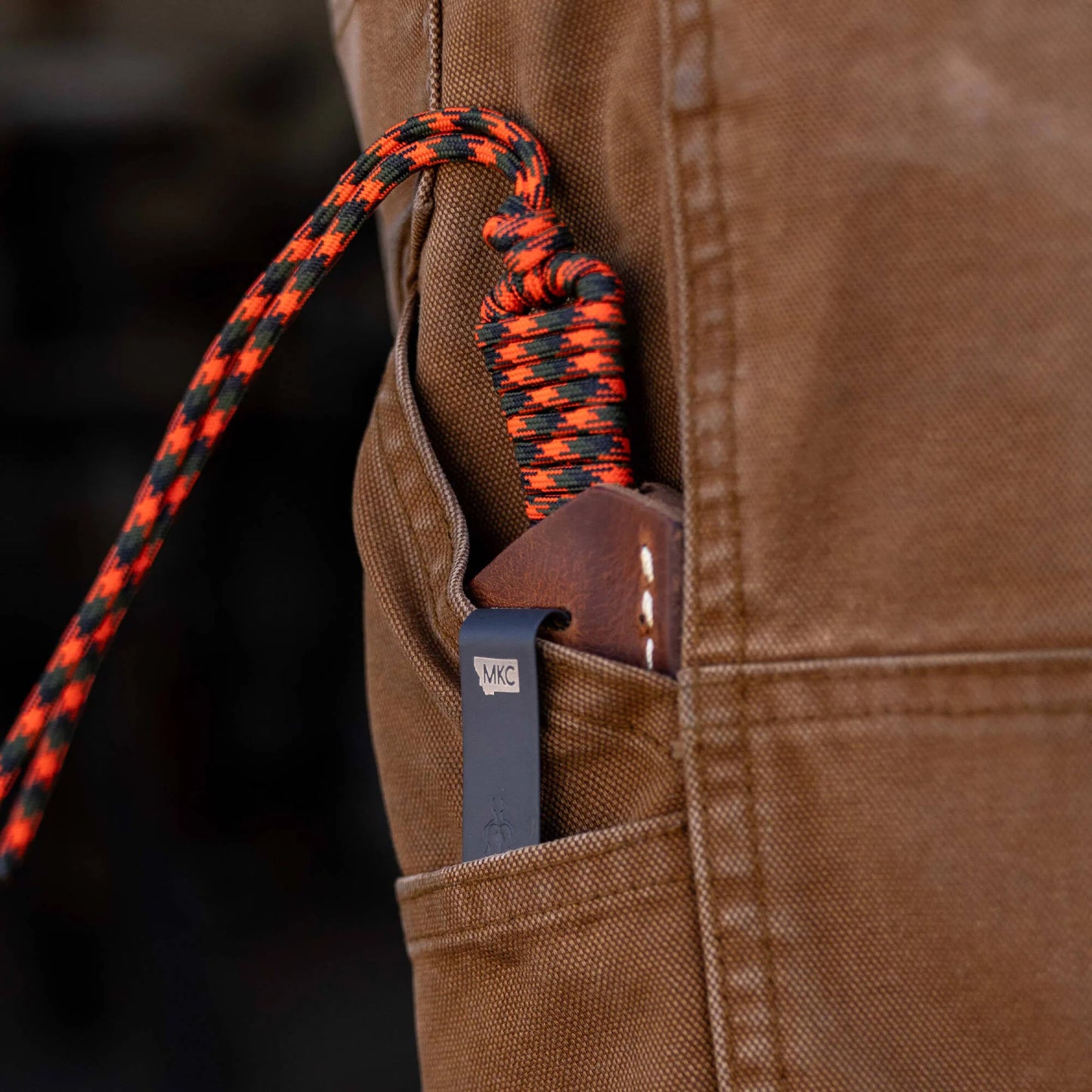 MINI STONED GOAT LEATHER SHEATH - CONCEALED POCKET CARRY