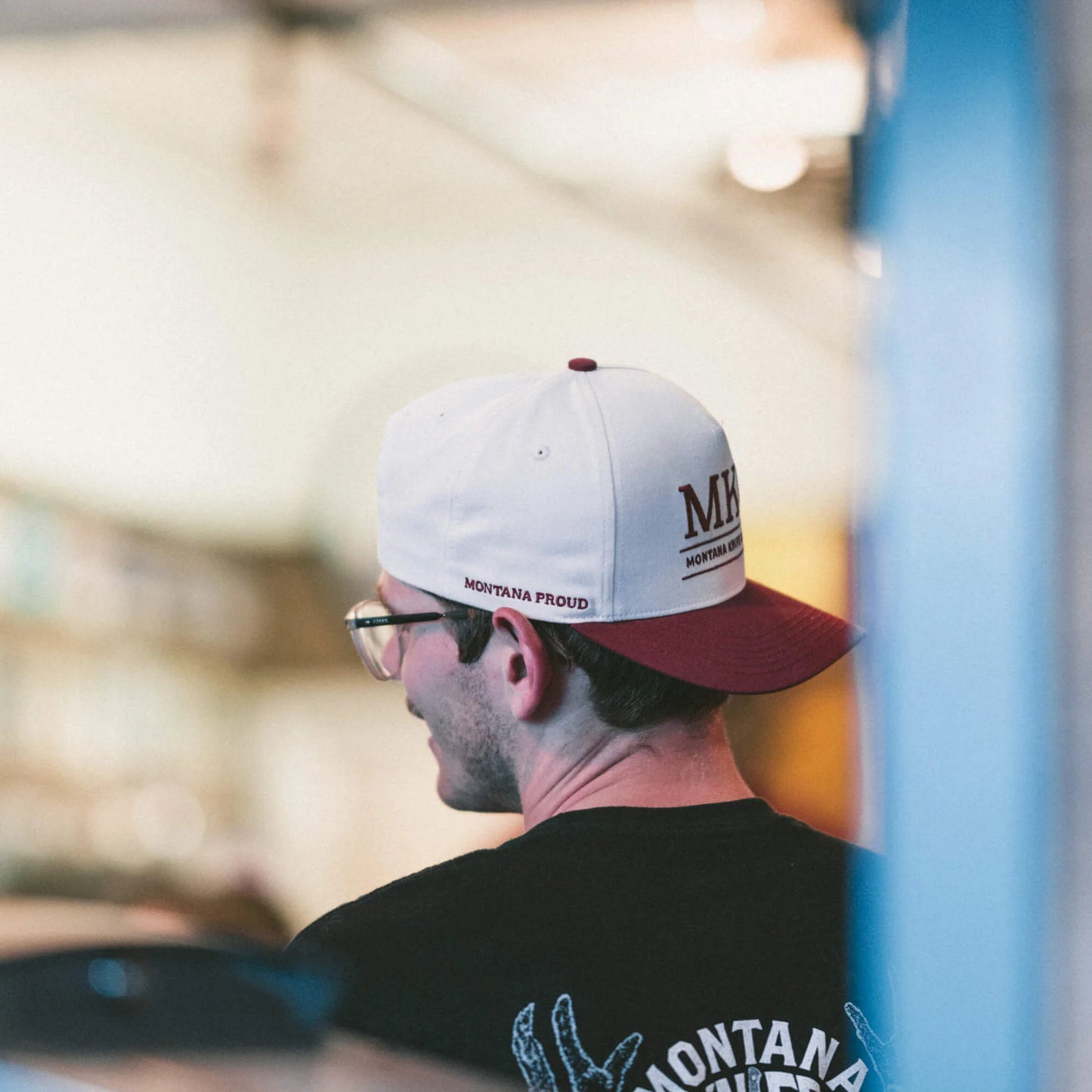 MKC UNIVERSITY HAT - IVORY/MAROON