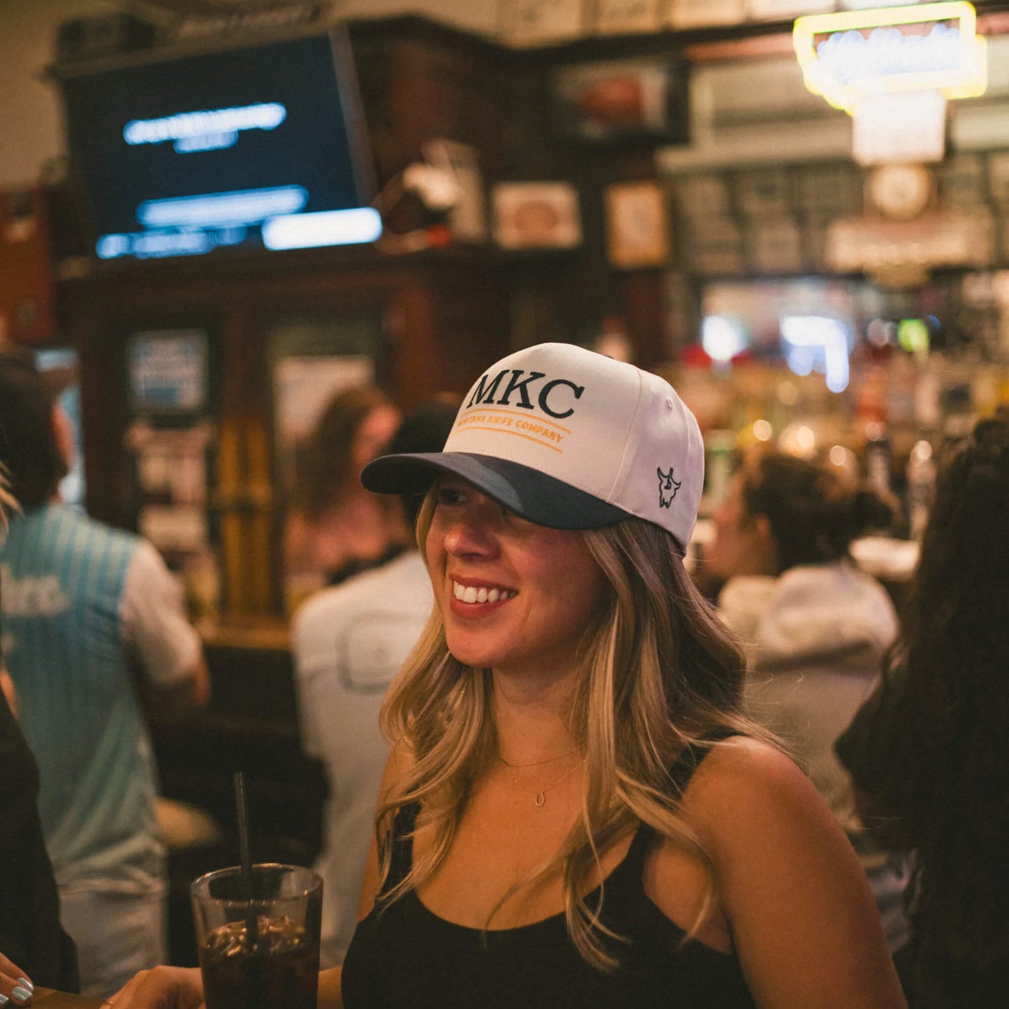 MKC UNIVERSITY HAT - IVORY/NAVY