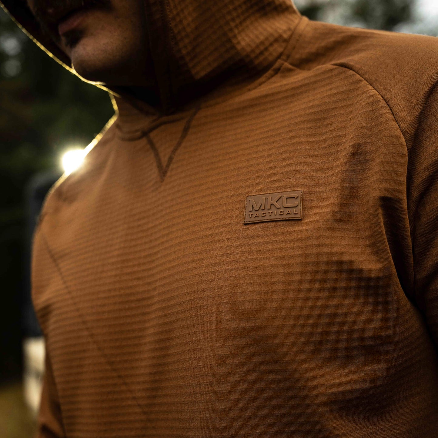 MKC WAFFLE KNIT PERFORMANCE HOODIE - COYOTE
