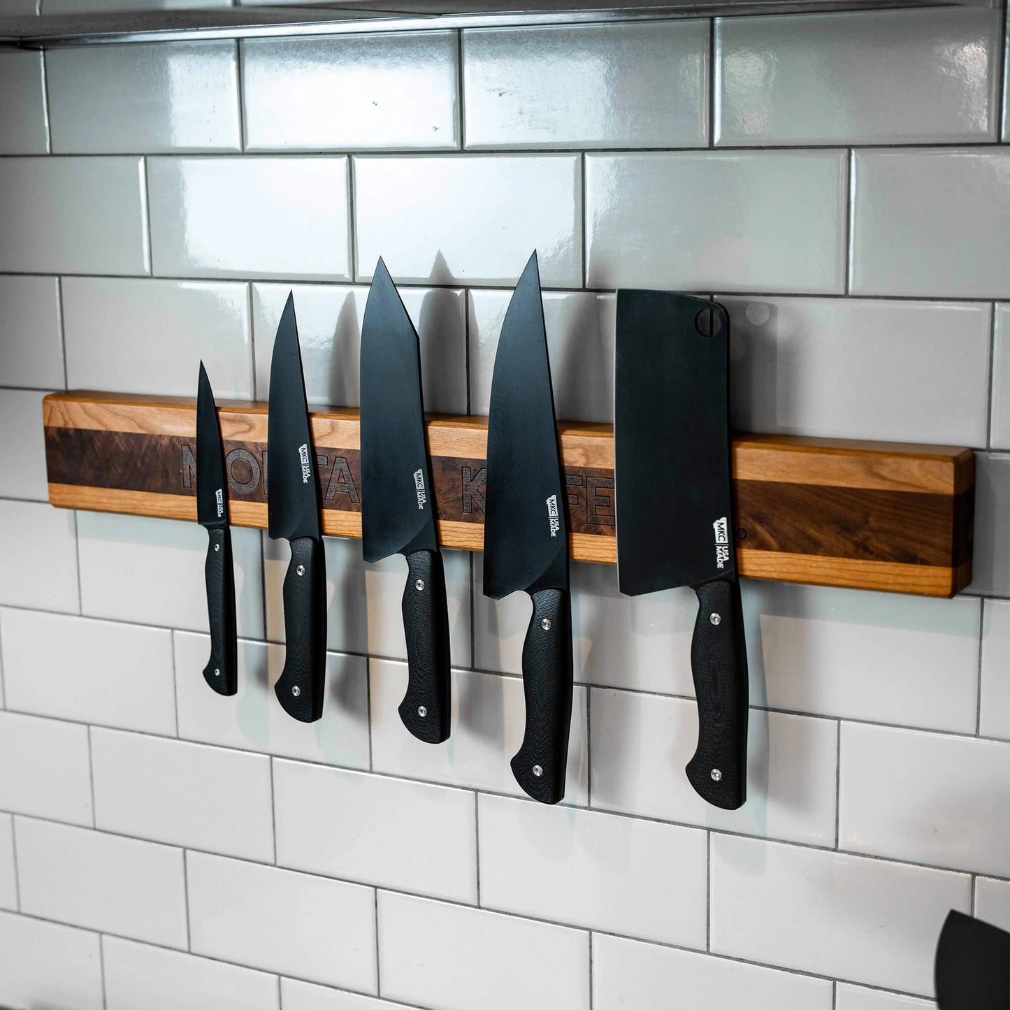 MKC CULINARY LARGE KNIFE HANG - DARK WOOD FINISH