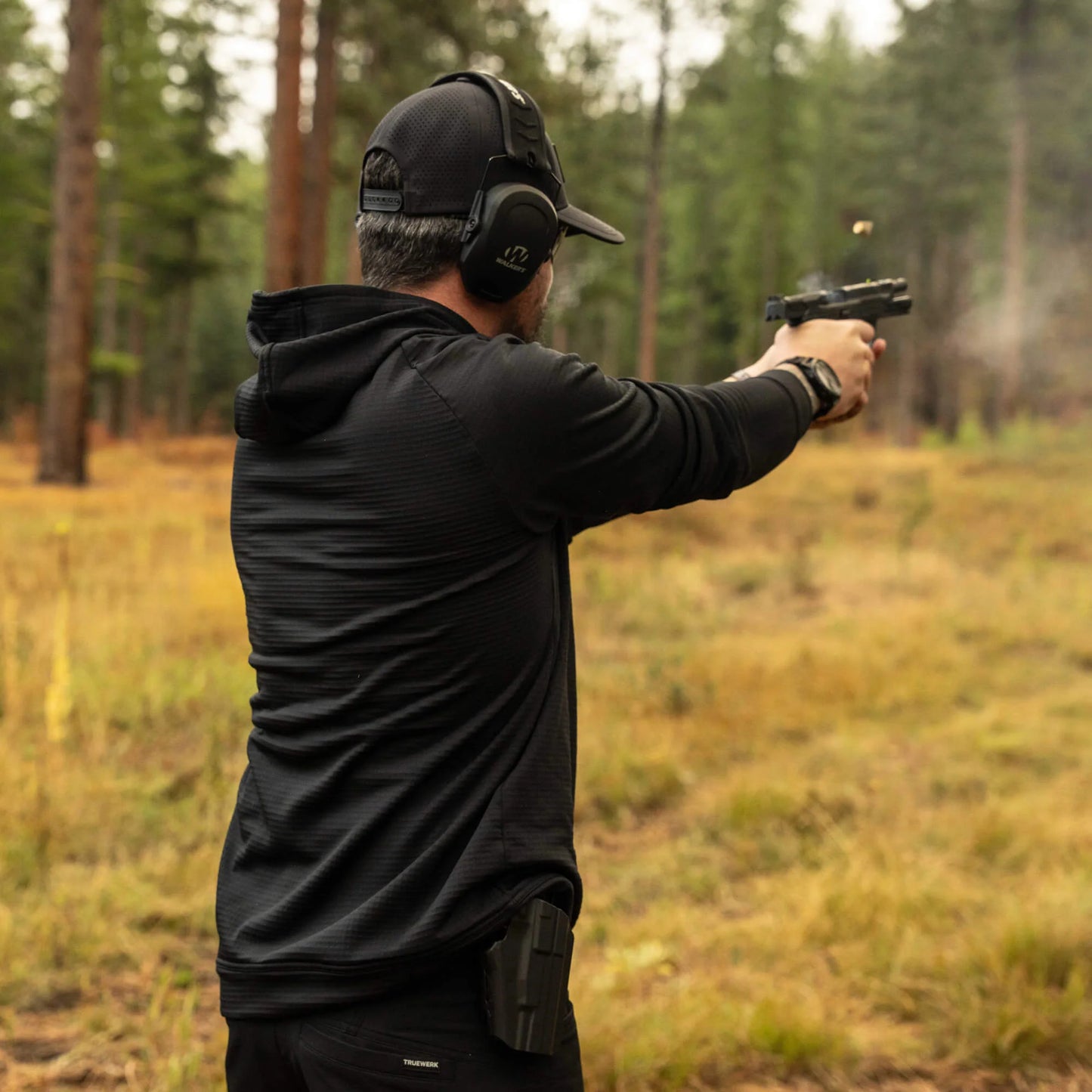 MKC WAFFLE KNIT PERFORMANCE HOODIE - SHADOW