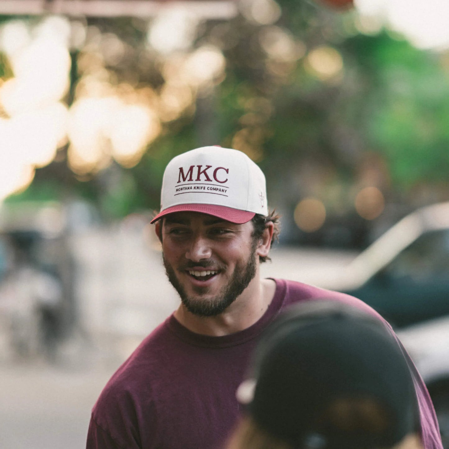 MKC UNIVERSITY HAT - IVORY/MAROON