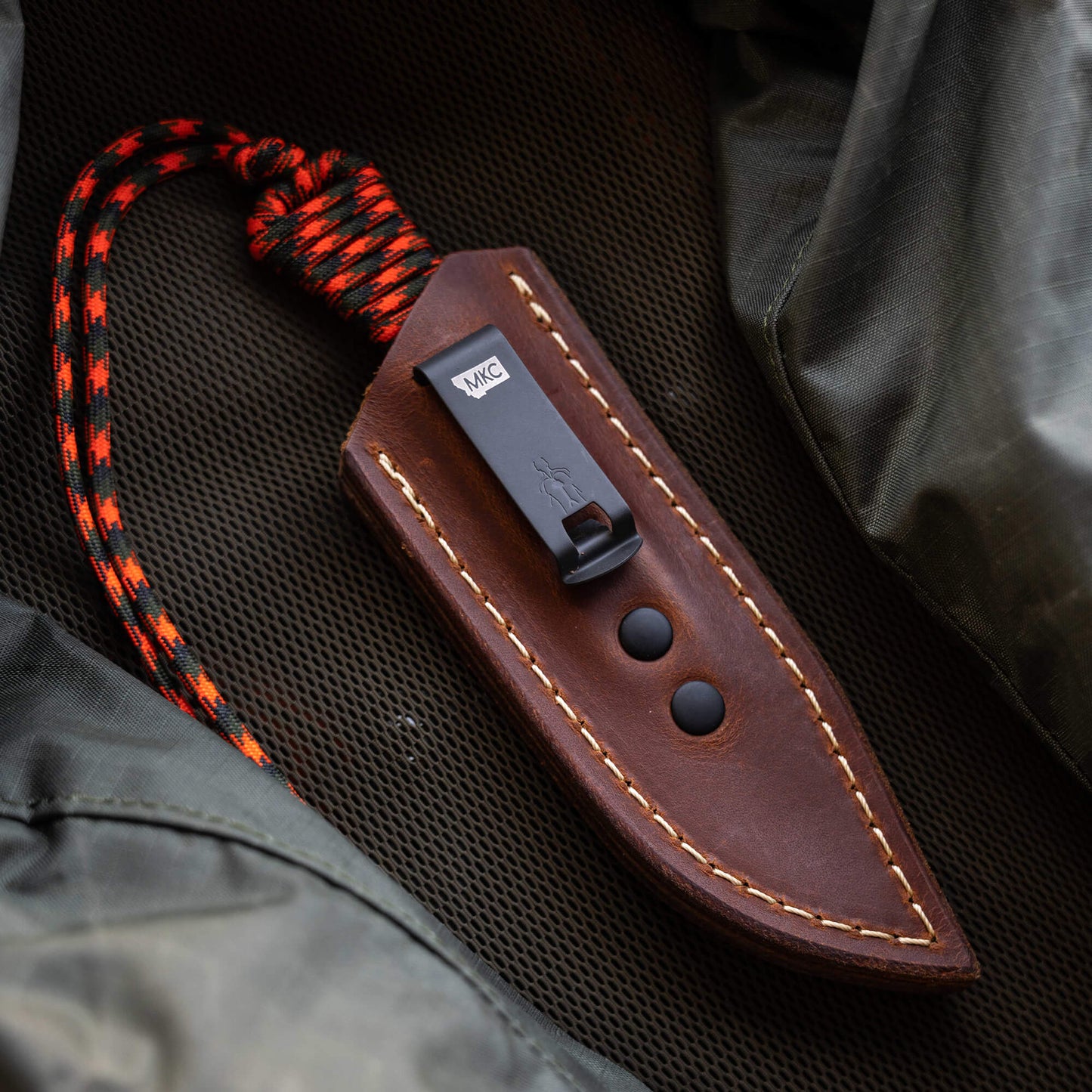 MINI STONED GOAT LEATHER SHEATH - CONCEALED POCKET CARRY