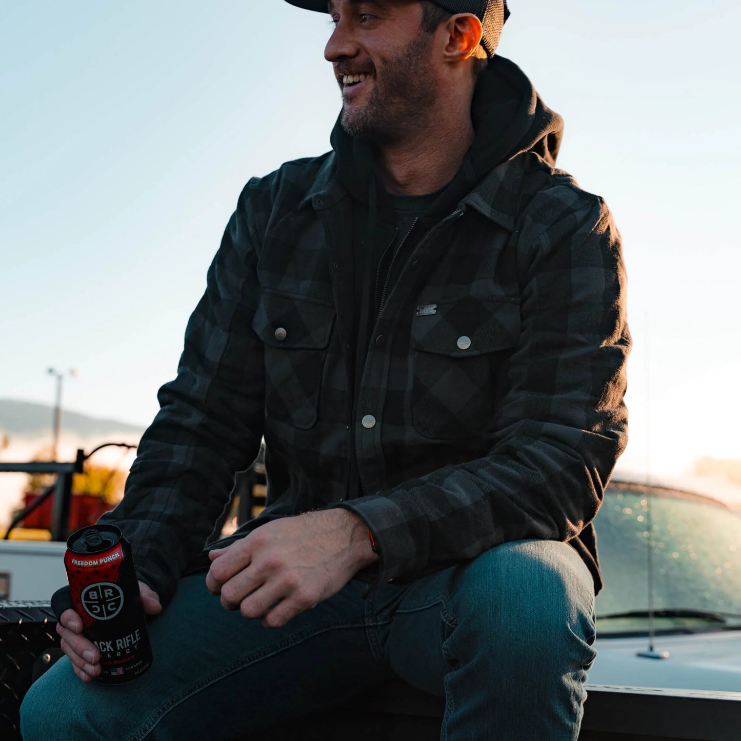 BIG TIMBER HOODED FLANNEL - GREY