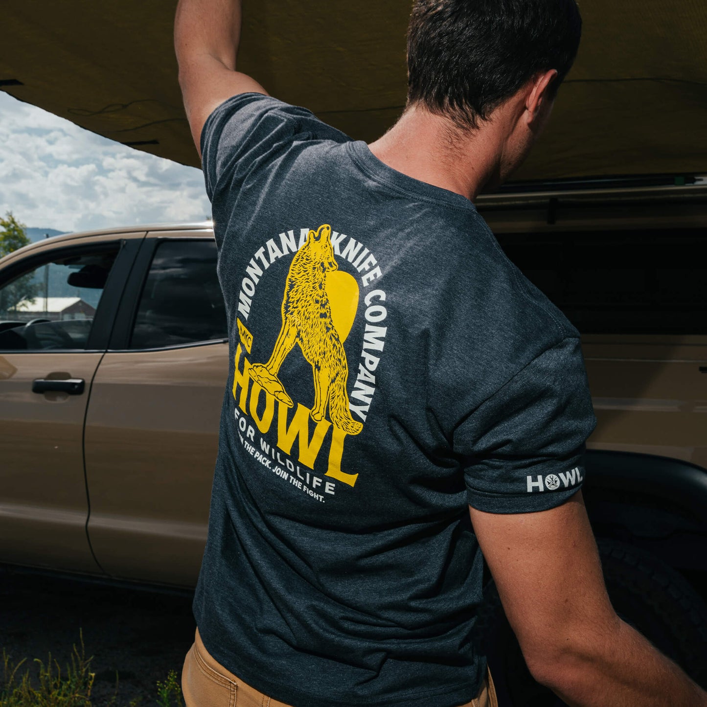 MKC x HOWL FOR WILDLIFE TEE - CHARCOAL