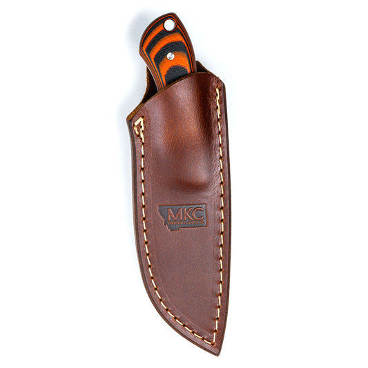 ELKHORN SKINNER LEATHER SHEATH - VERTICAL BELT CARRY