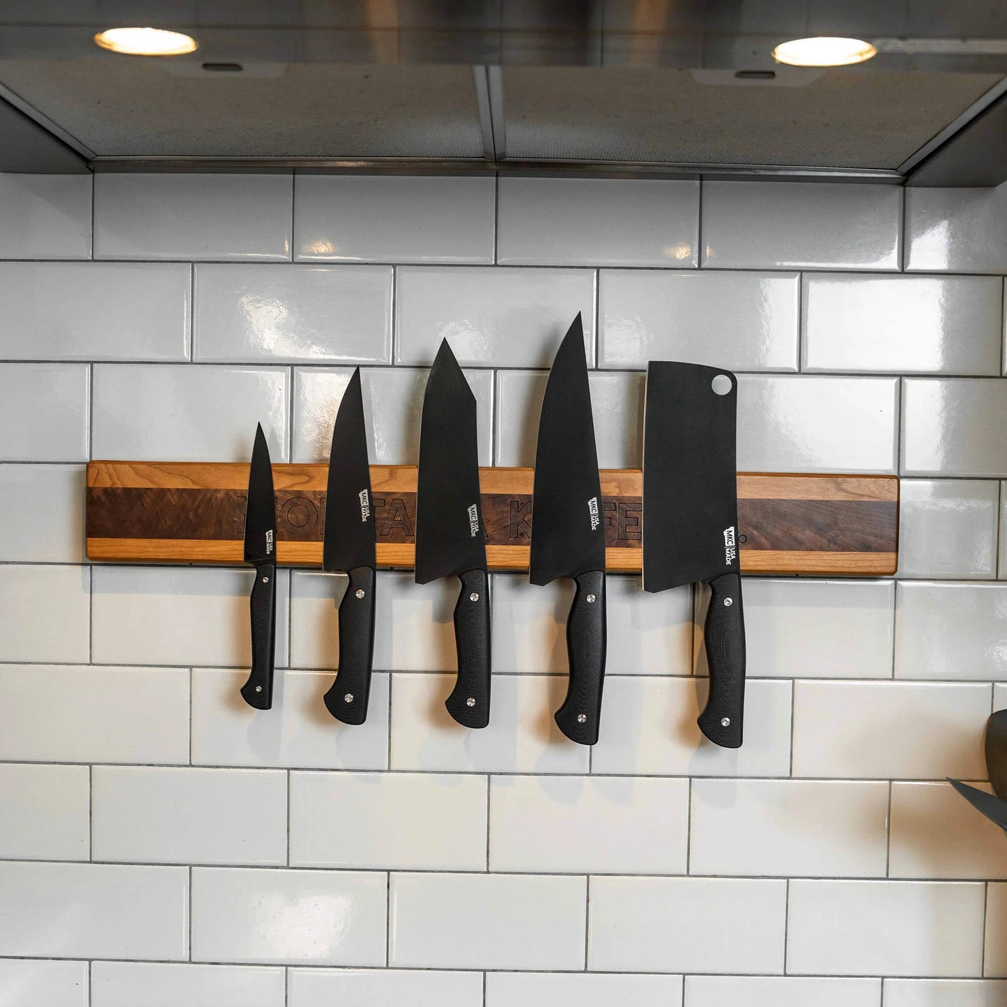 MKC CULINARY LARGE KNIFE HANG - DARK WOOD FINISH