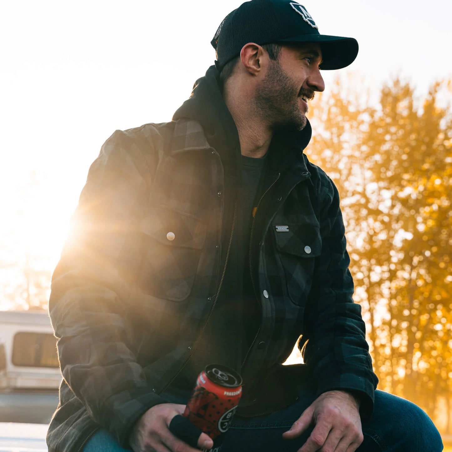 BIG TIMBER HOODED FLANNEL - GREY