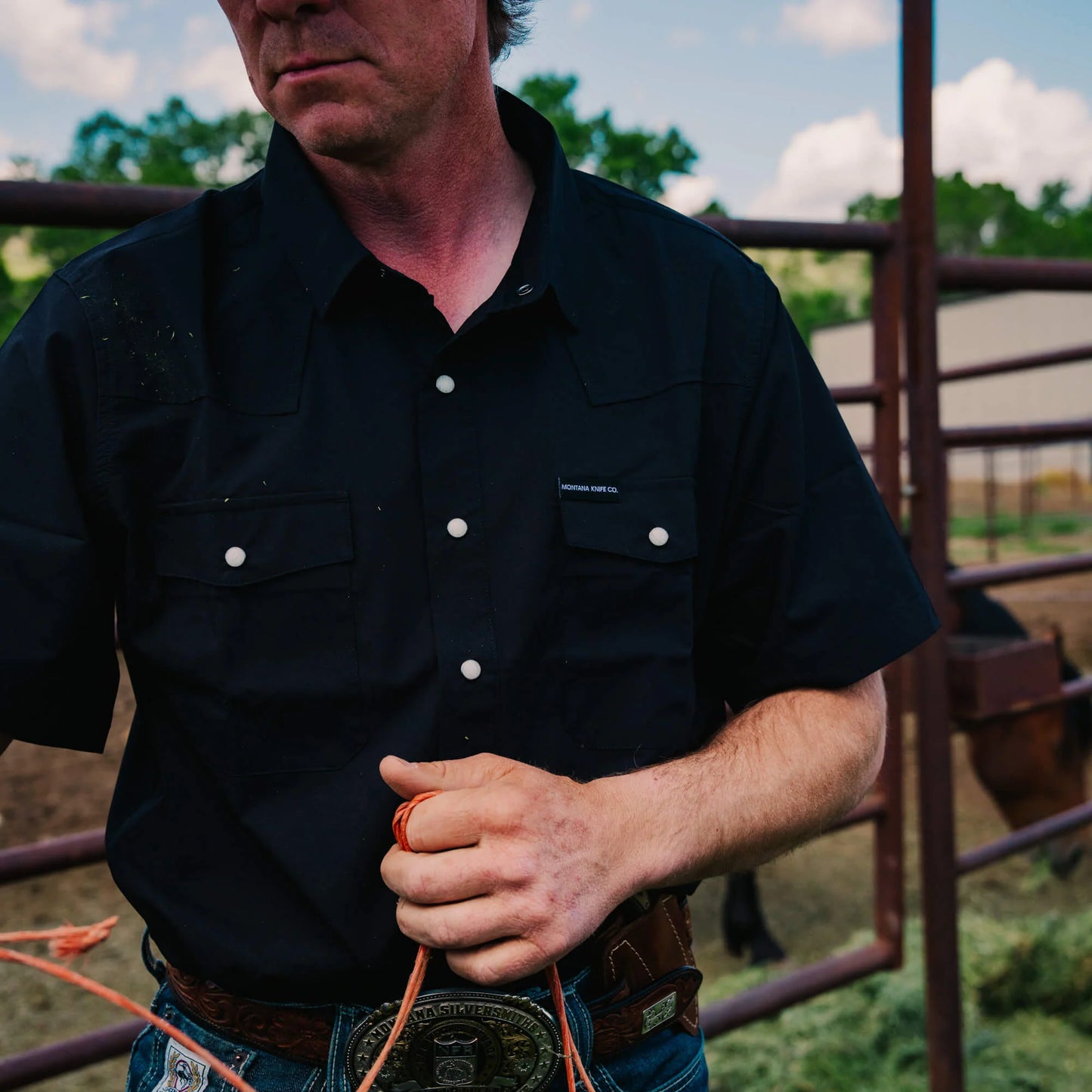 SEELEY S/S BUTTON-UP SHIRT - BLACK