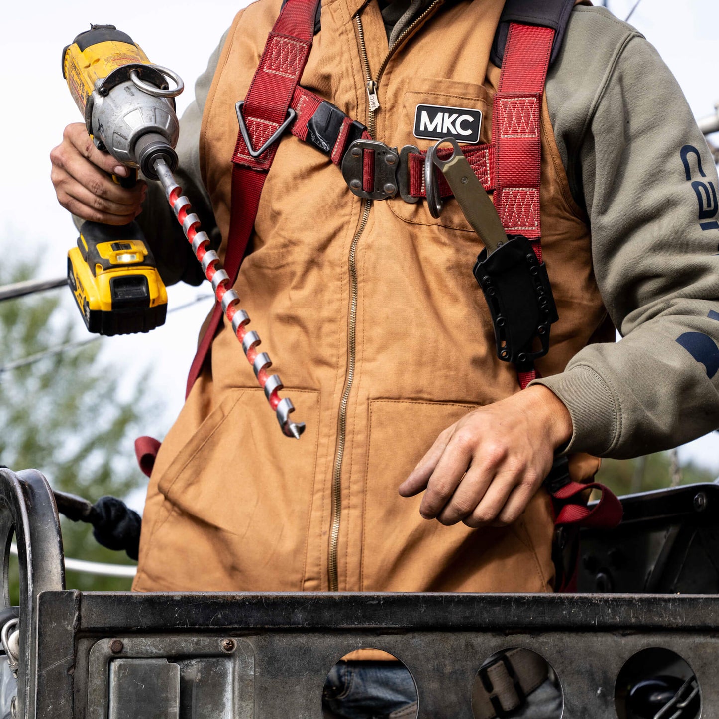 MKC CANVAS WORK VEST - TAN