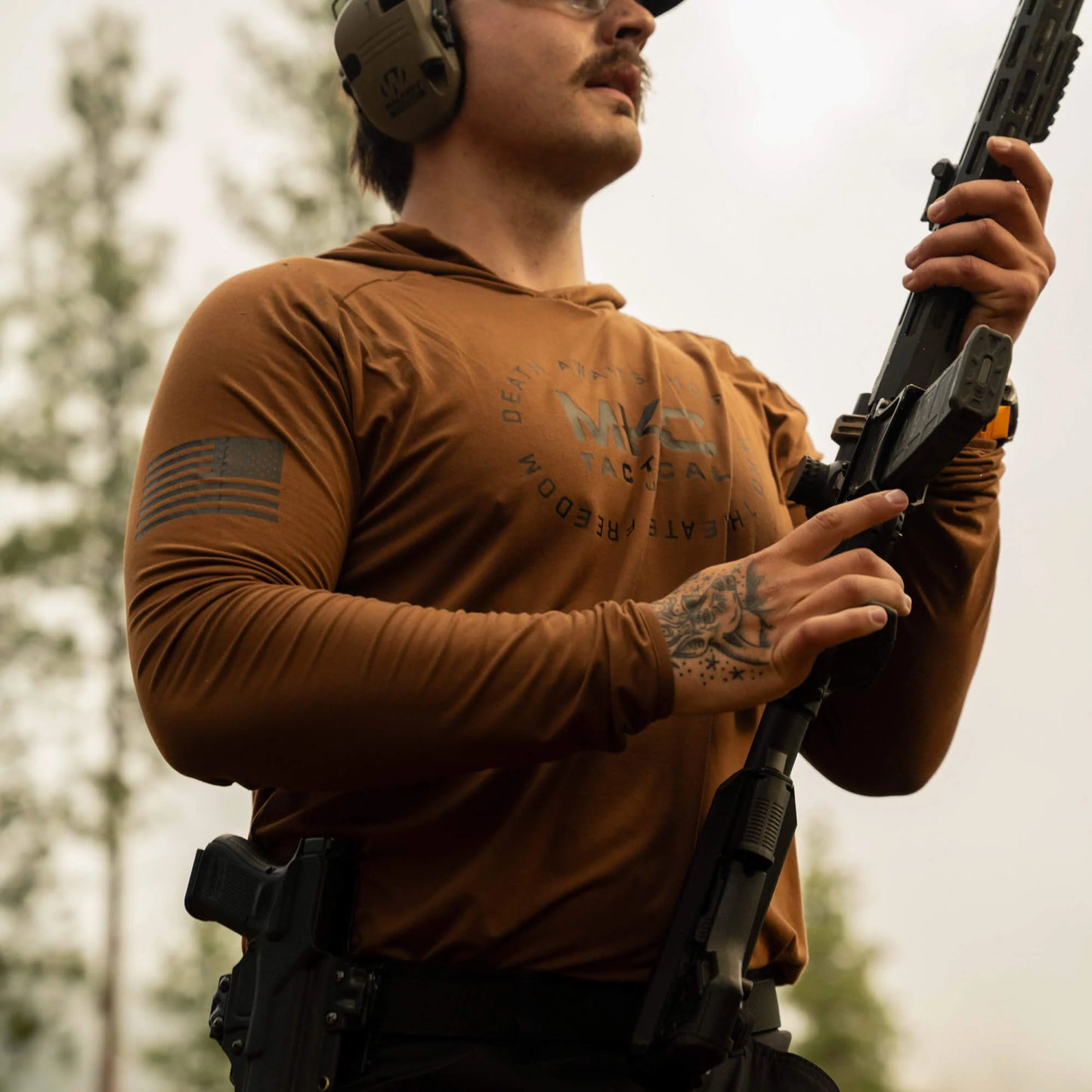 TACTICAL LIGHTWEIGHT BAMBOO HOODIE - COYOTE