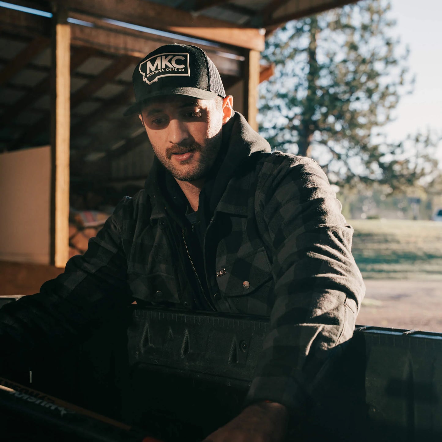 BIG TIMBER HOODED FLANNEL - GREY