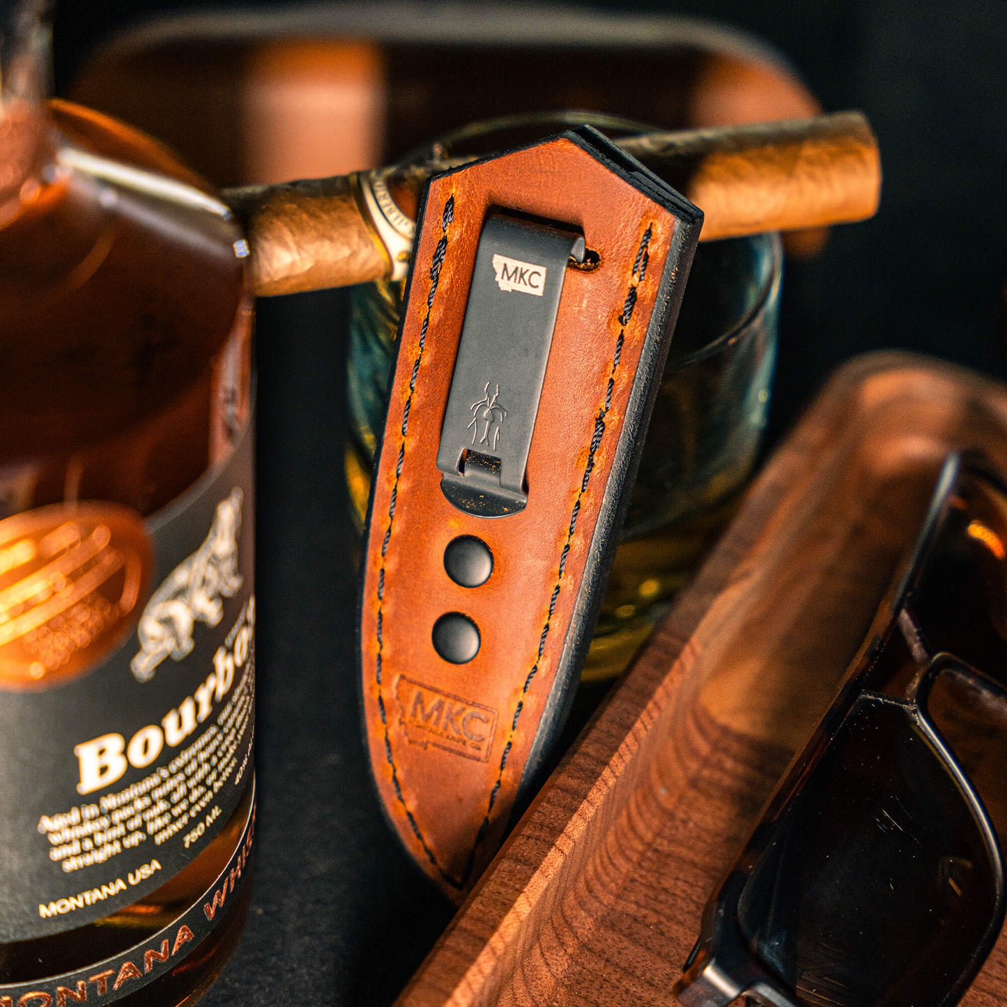 MINI GATOR LEATHER SHEATH - CONCEALED POCKET CARRY