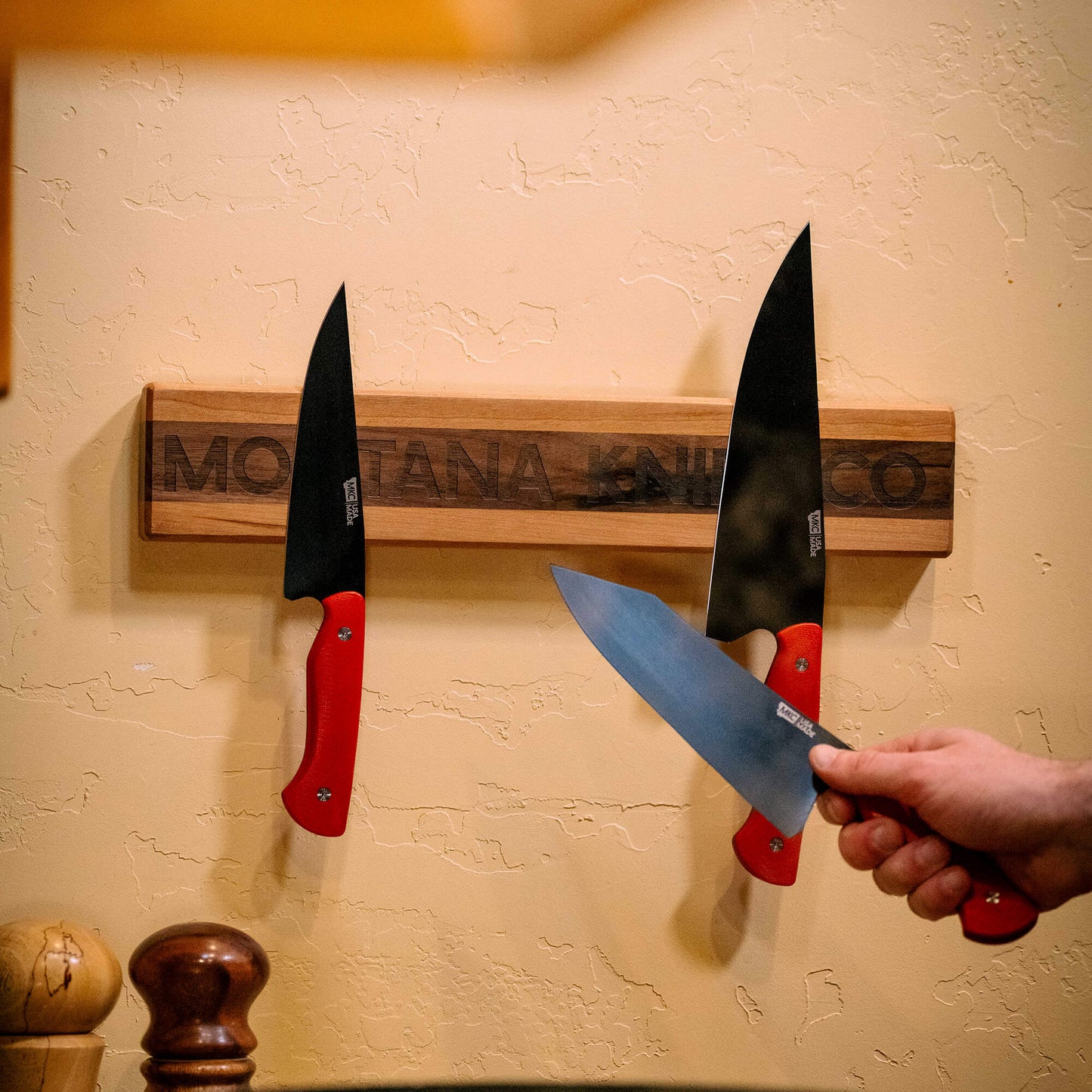 MKC CULINARY SMALL KNIFE HANG - DARK WOOD FINISH