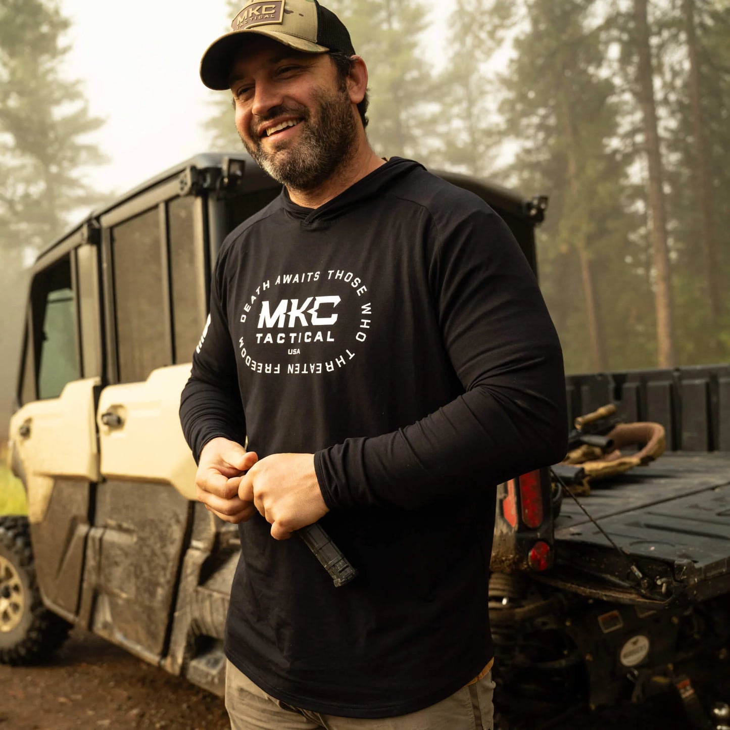 TACTICAL LIGHTWEIGHT BAMBOO HOODIE - SHADOW