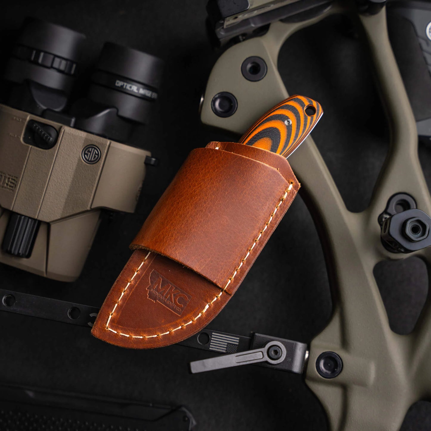 PACKOUT LEATHER SHEATH - HORIZONTAL BELT CARRY