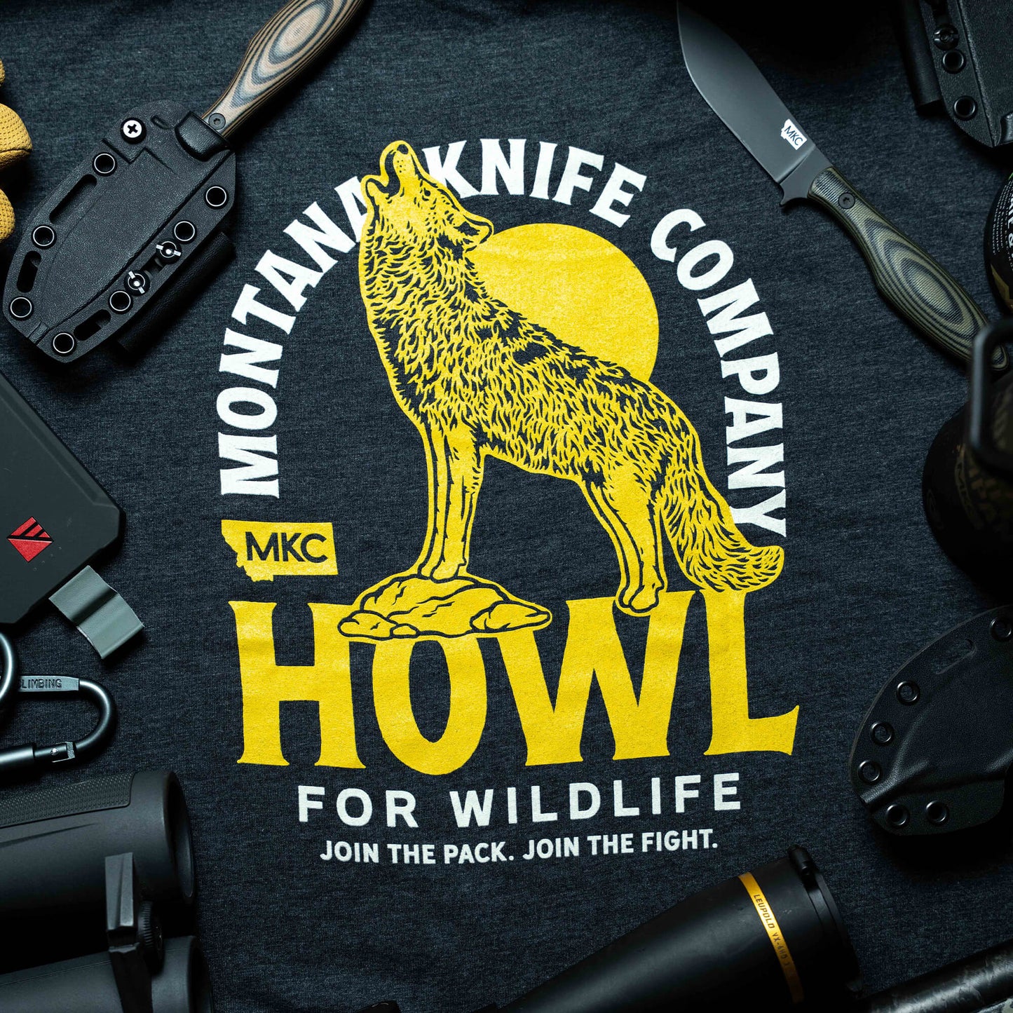 MKC x HOWL FOR WILDLIFE TEE - CHARCOAL