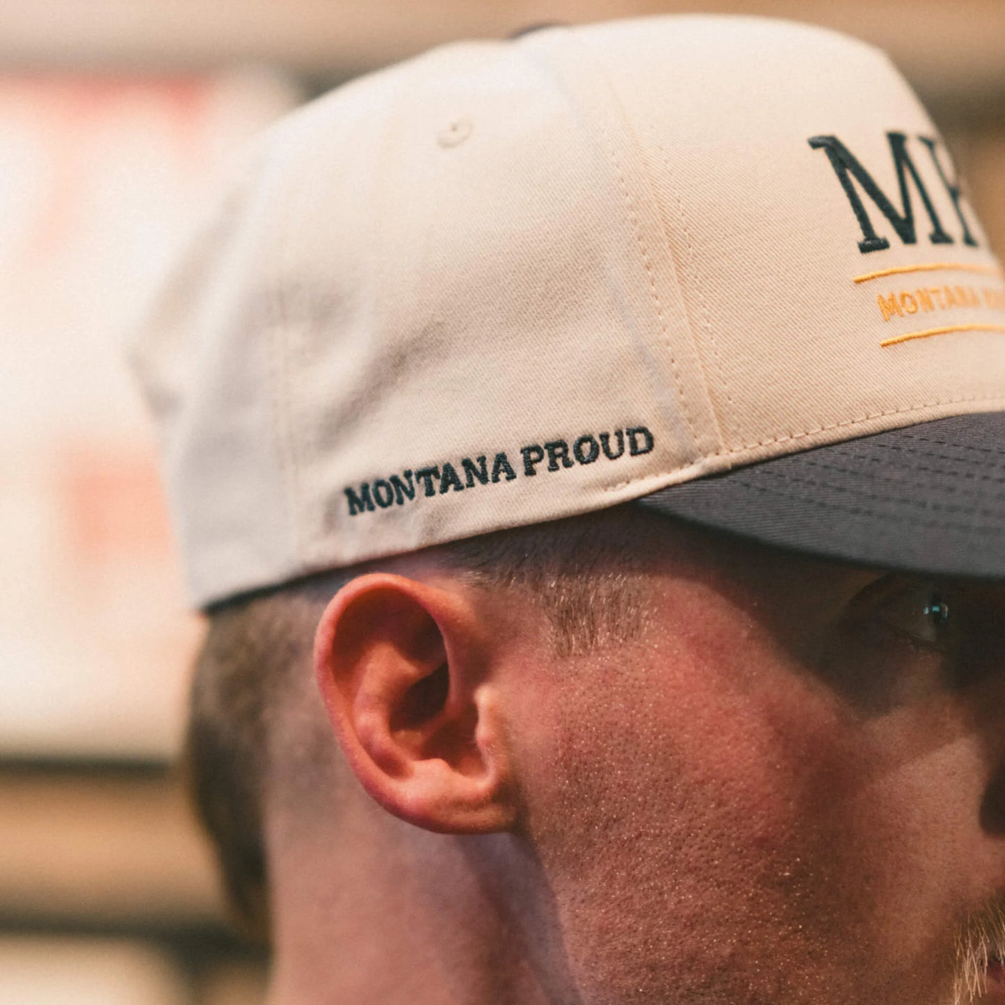 MKC UNIVERSITY HAT - IVORY/NAVY