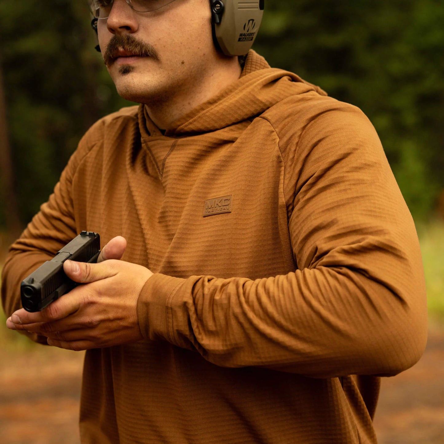 MKC WAFFLE KNIT PERFORMANCE HOODIE - COYOTE