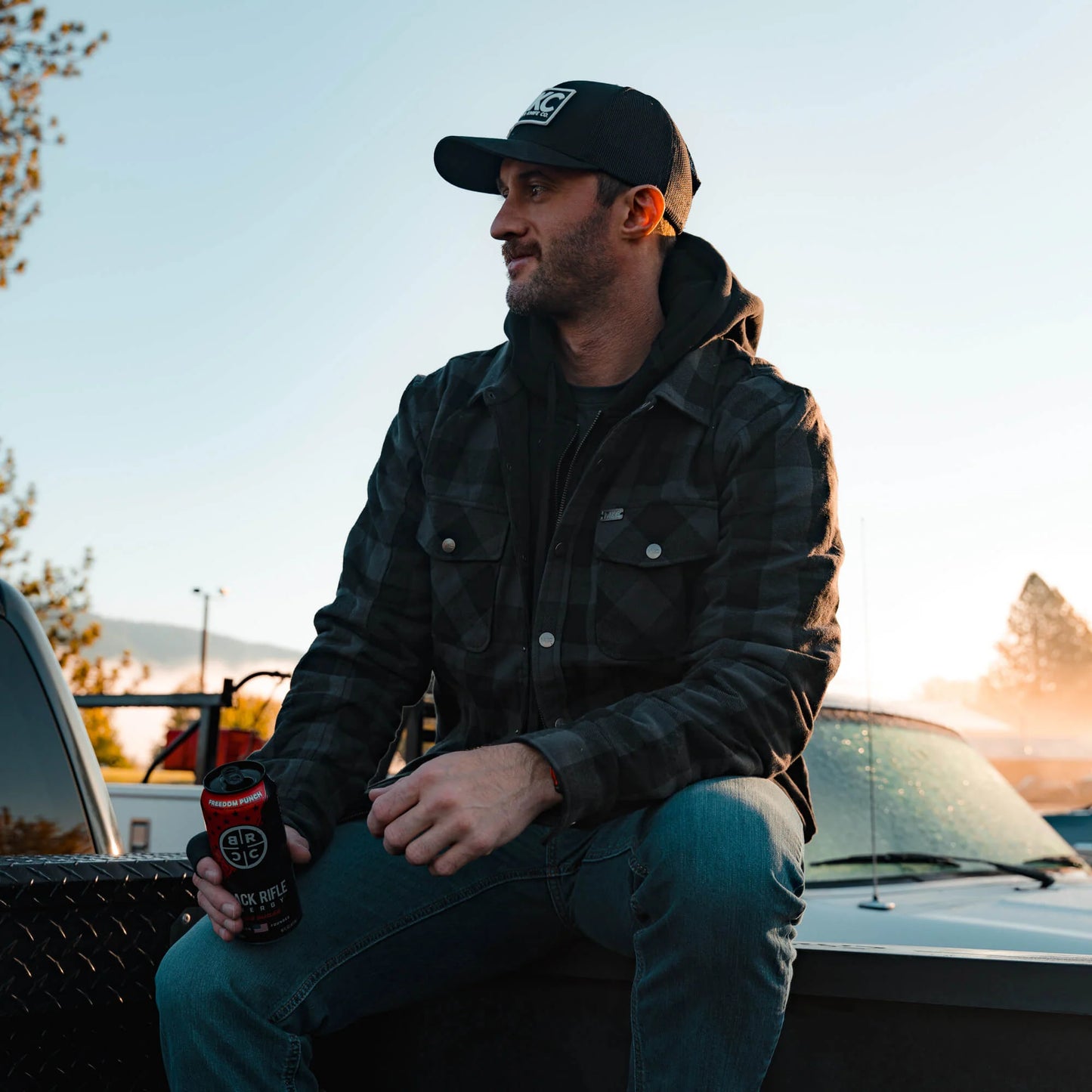 BIG TIMBER HOODED FLANNEL - GREY