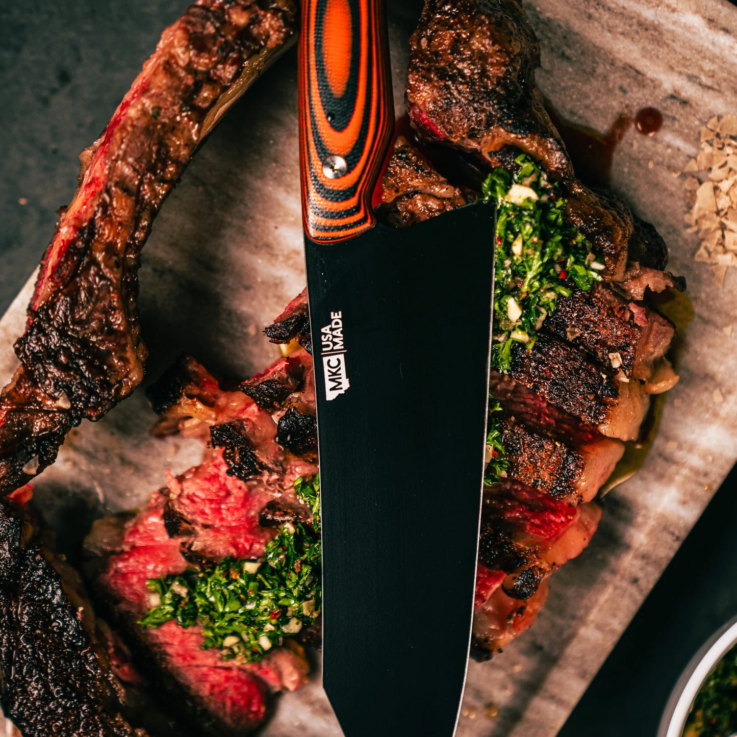 SMITH RIVER SANTOKU - ORANGE & BLACK