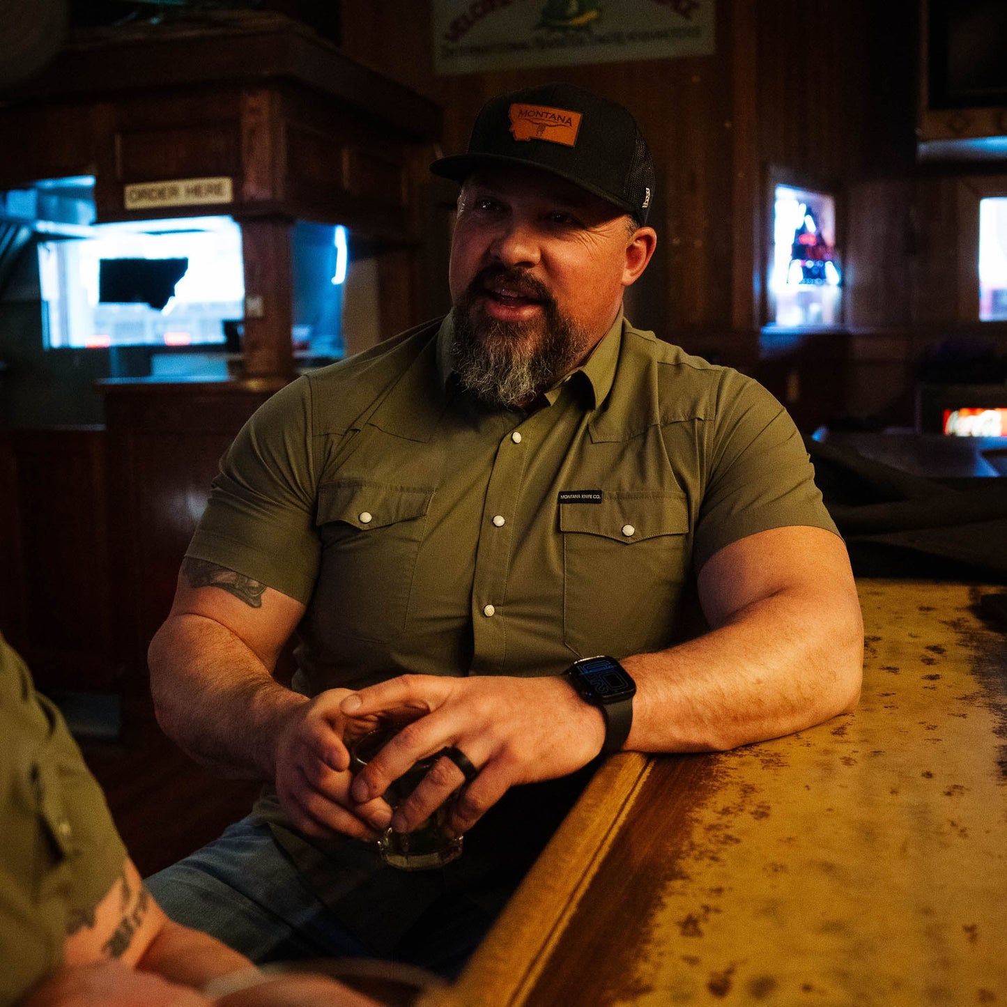 SEELEY S/S BUTTON-UP SHIRT - OLIVE