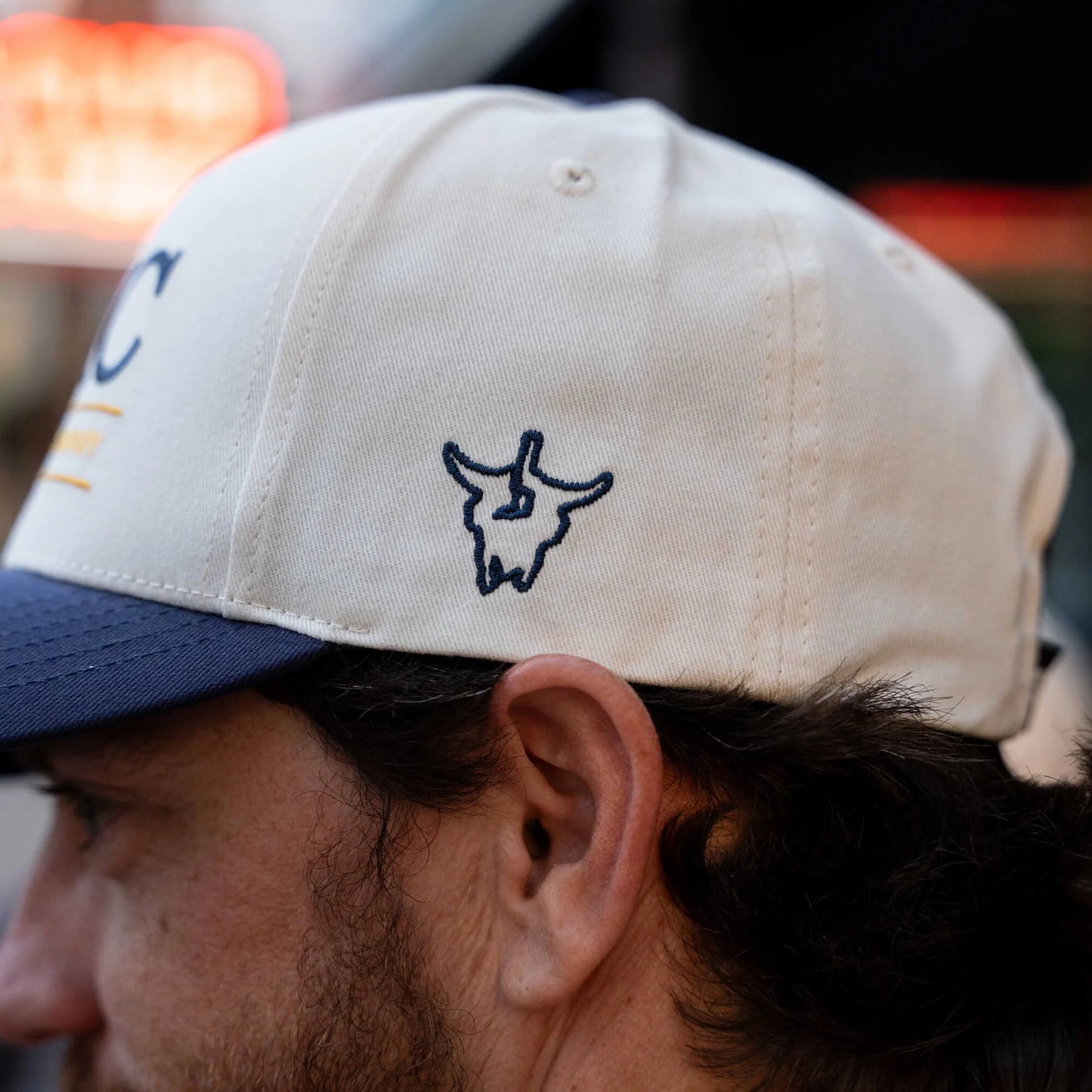 MKC UNIVERSITY HAT - IVORY/NAVY