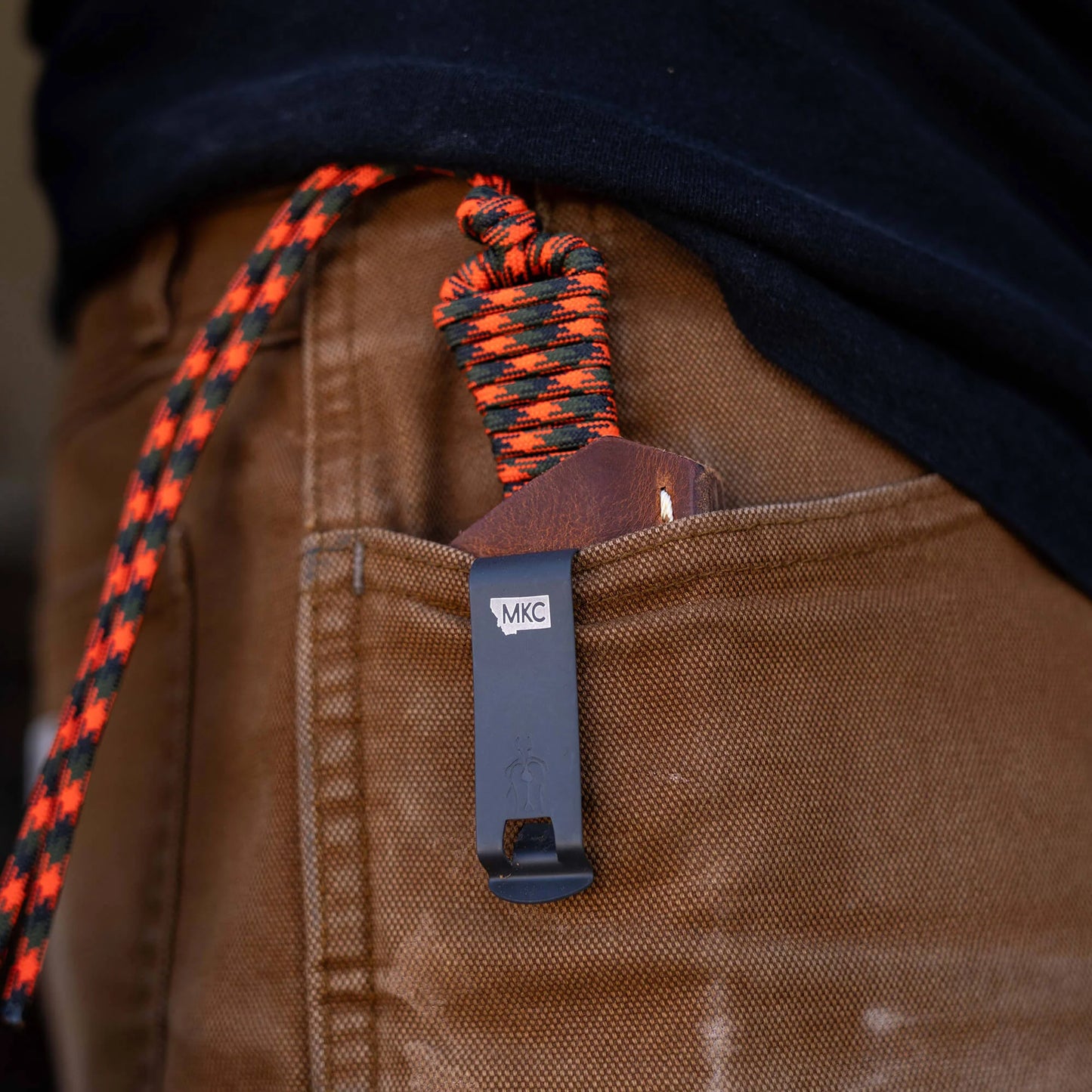 MINI STONED GOAT LEATHER SHEATH - CONCEALED POCKET CARRY