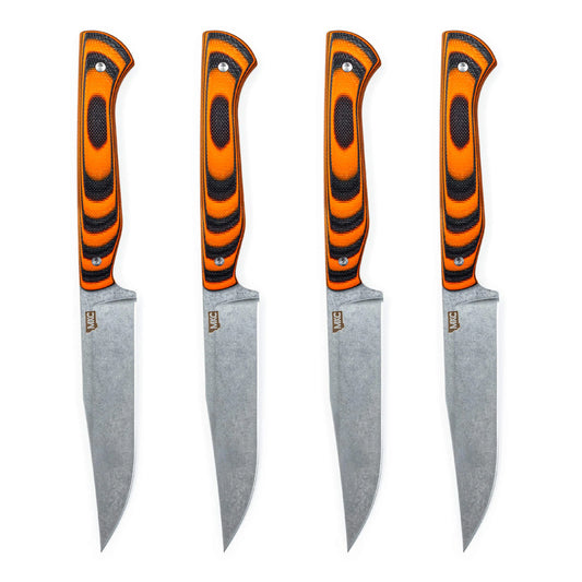 MKC STEAK KNIVES (SET OF 4) - ORANGE/BLACK