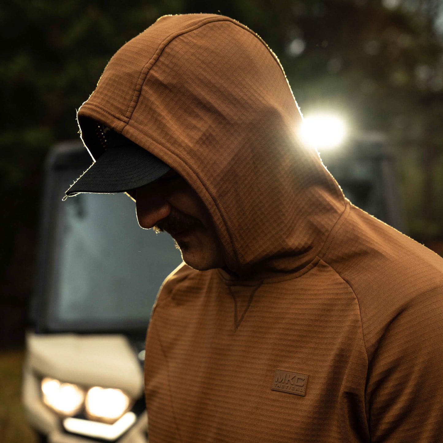 MKC WAFFLE KNIT PERFORMANCE HOODIE - COYOTE