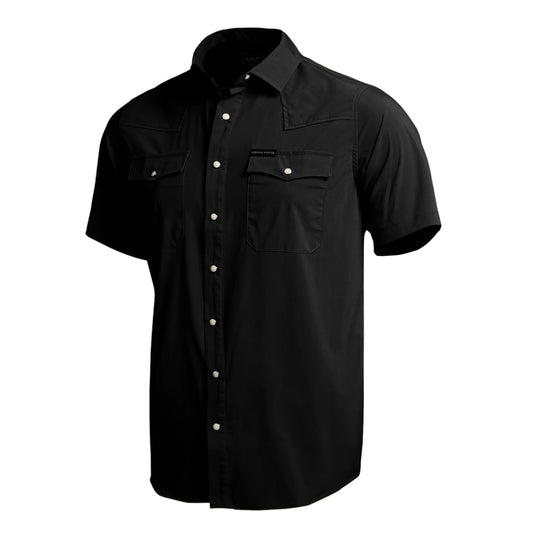 SEELEY S/S BUTTON-UP SHIRT - BLACK