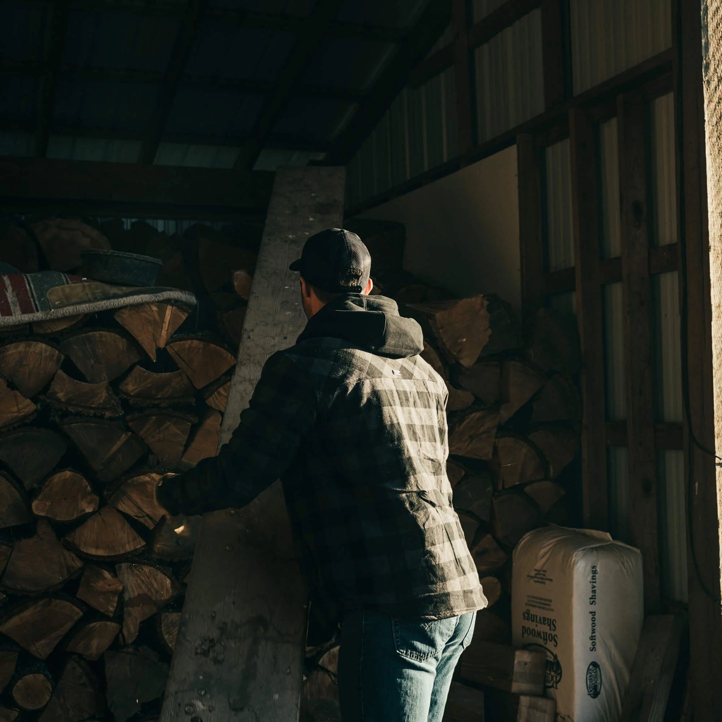 BIG TIMBER HOODED FLANNEL - GREY