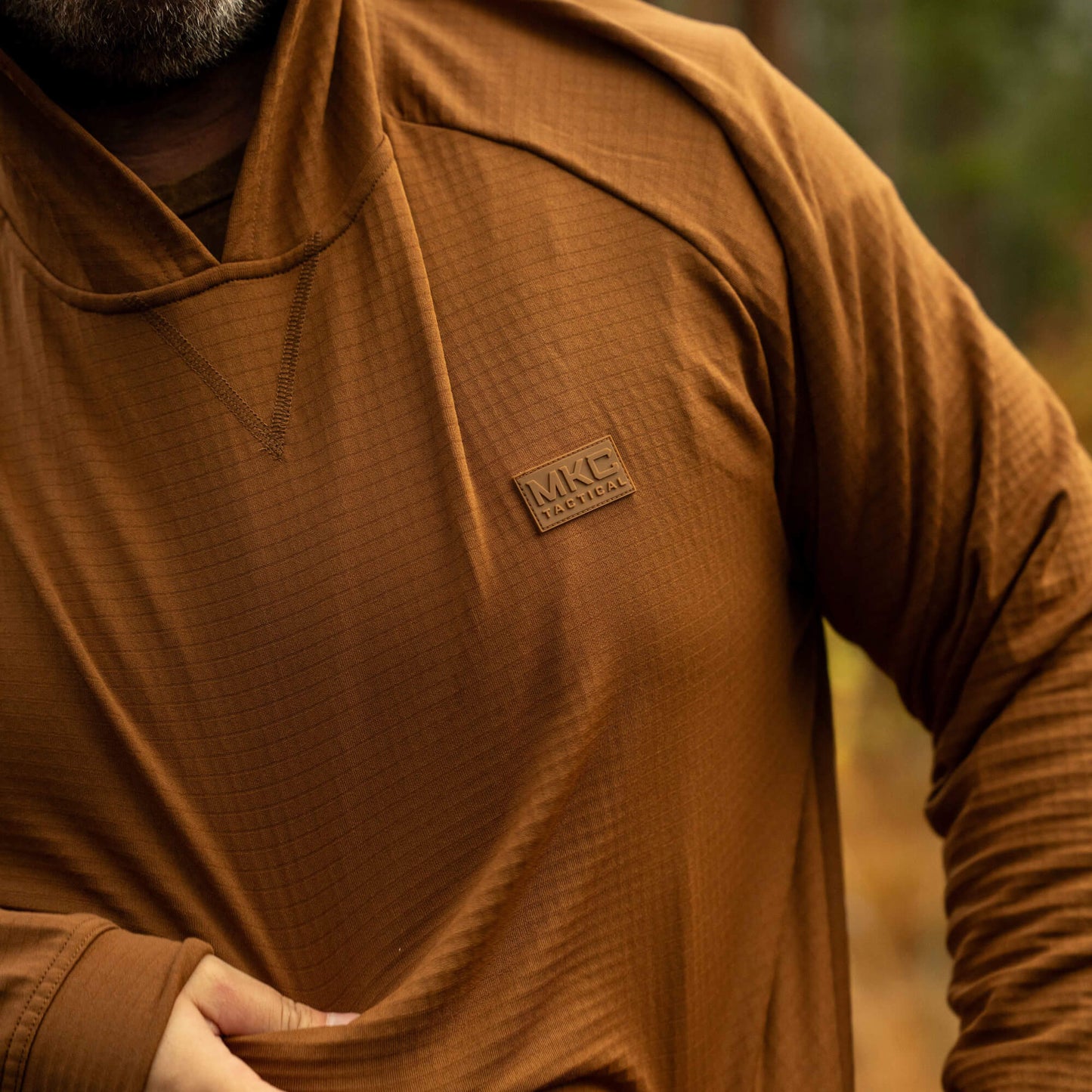 MKC WAFFLE KNIT PERFORMANCE HOODIE - COYOTE