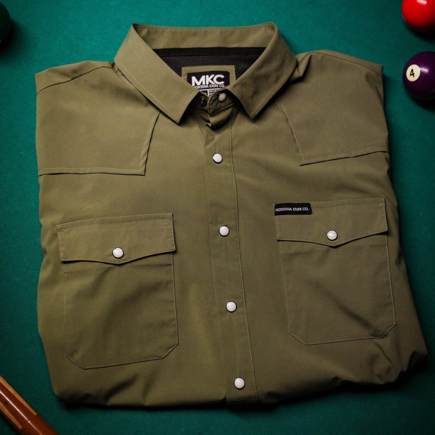 SEELEY S/S BUTTON-UP SHIRT - OLIVE
