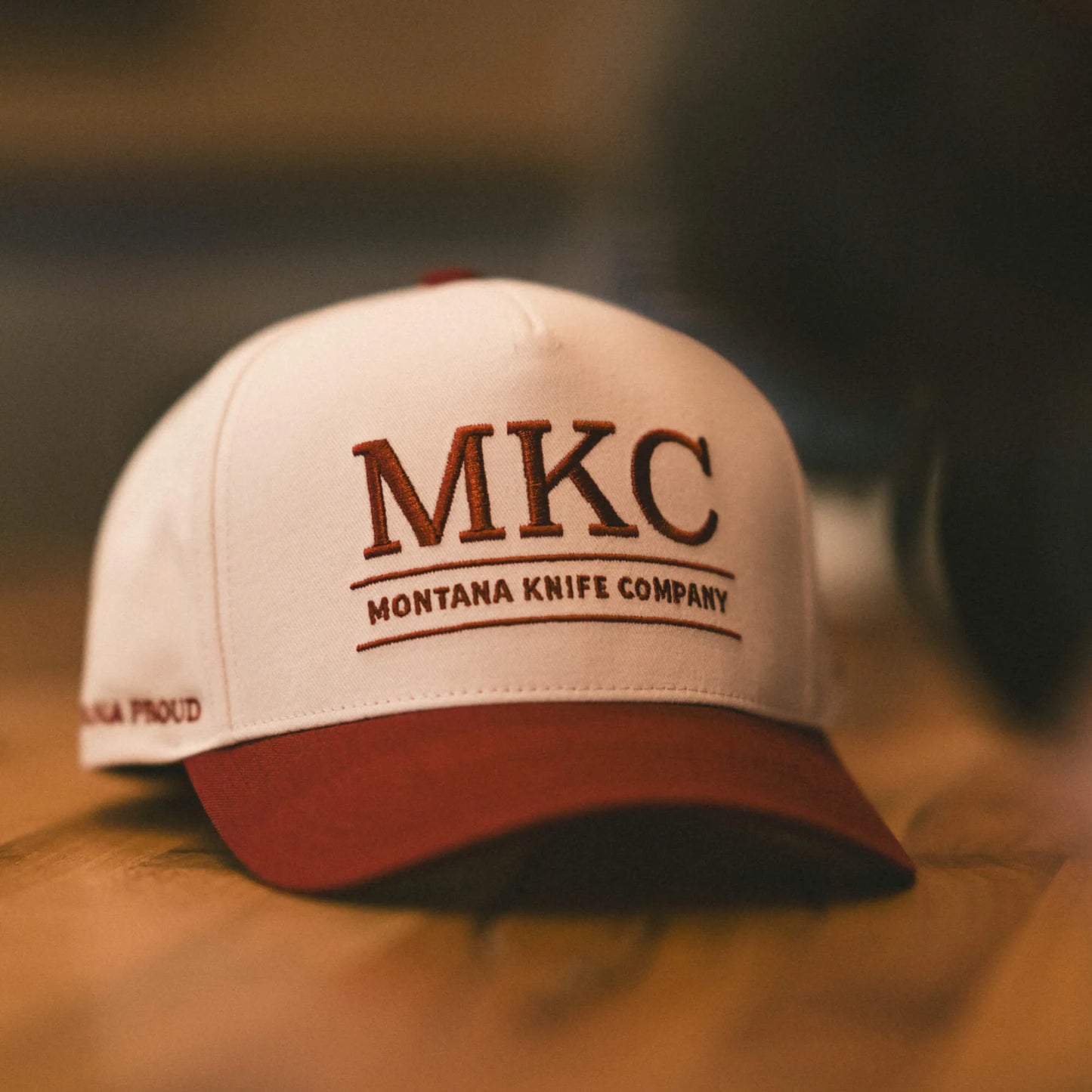 MKC UNIVERSITY HAT - IVORY/MAROON