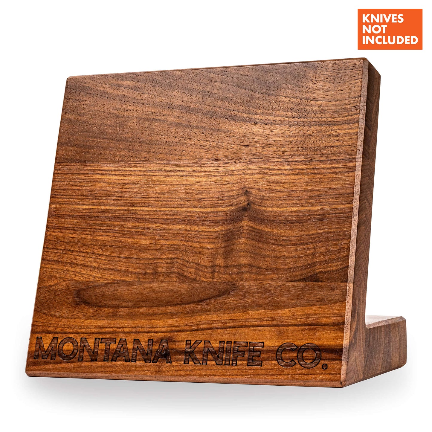 MKC CULINARY DOUBLE SIDED KNIFE STAND - DARK WOOD FINISH