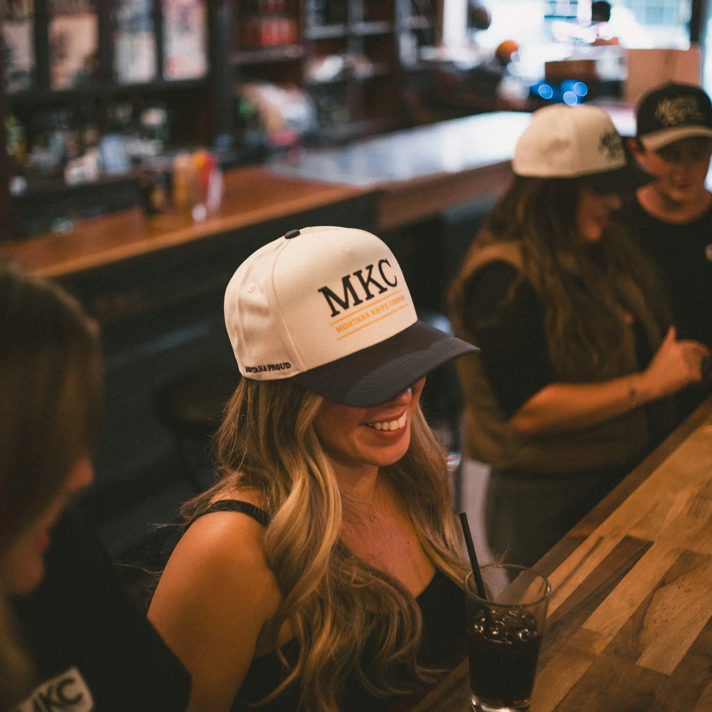 MKC UNIVERSITY HAT - IVORY/NAVY