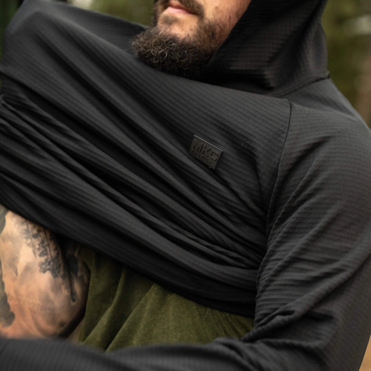 MKC WAFFLE KNIT PERFORMANCE HOODIE - SHADOW