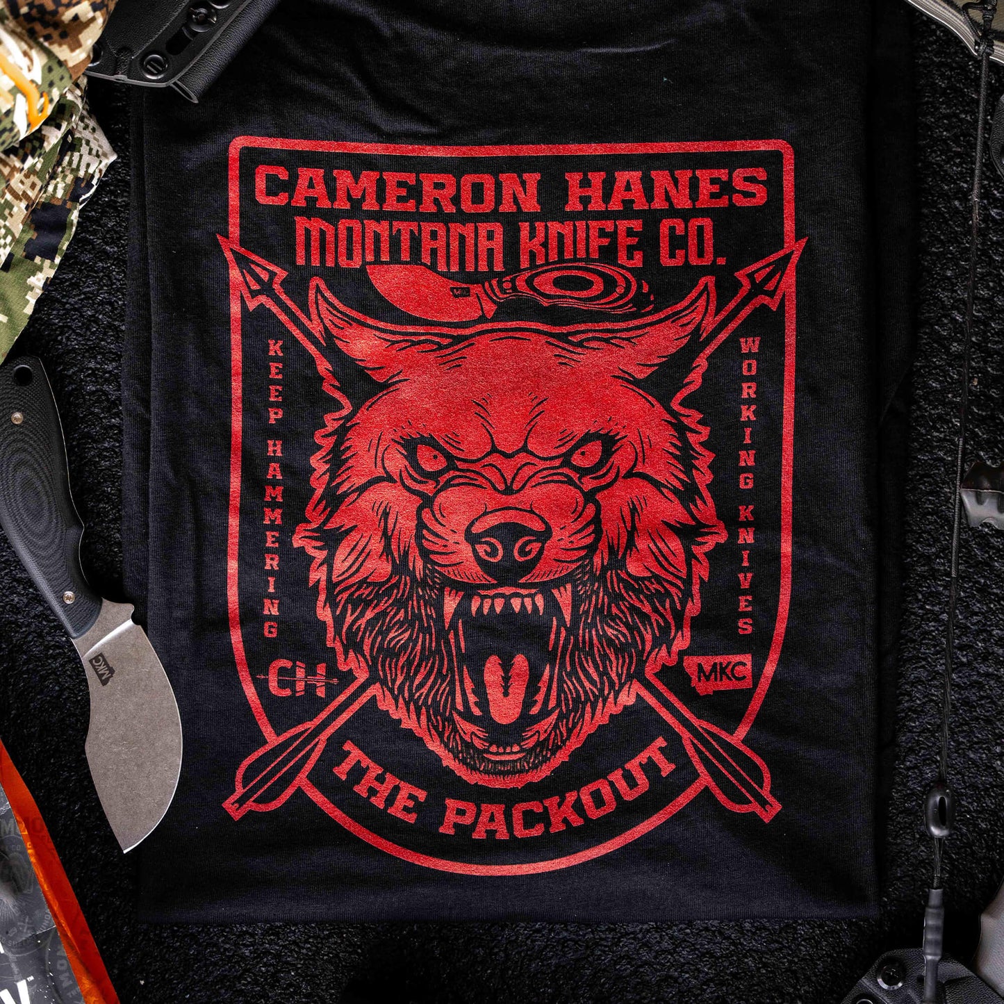 MKC X CAM HANES PACKOUT TEE - BLACK